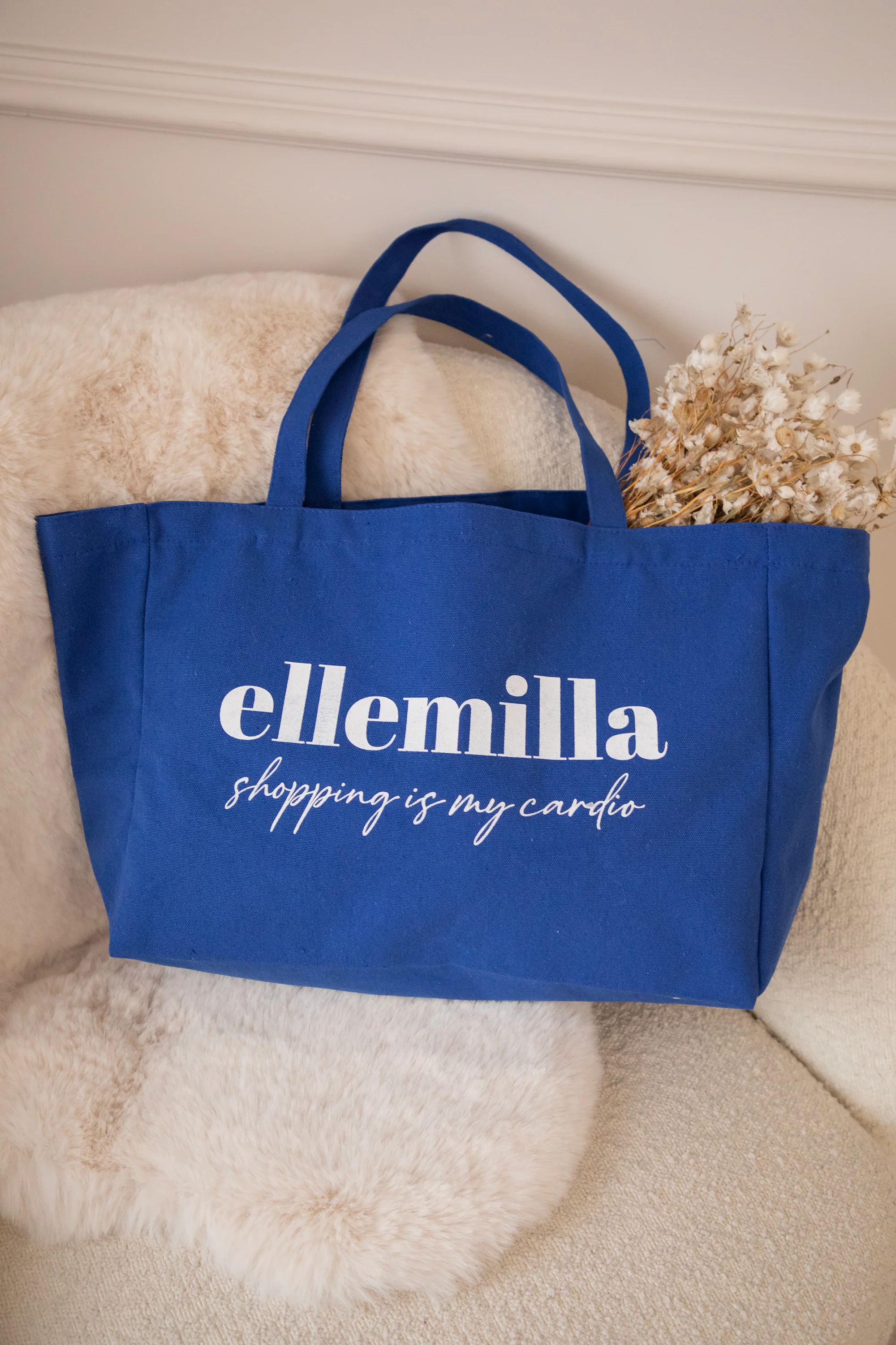 Shopping Is My Cardio Dark Blue - Canvas Tas - Image 7