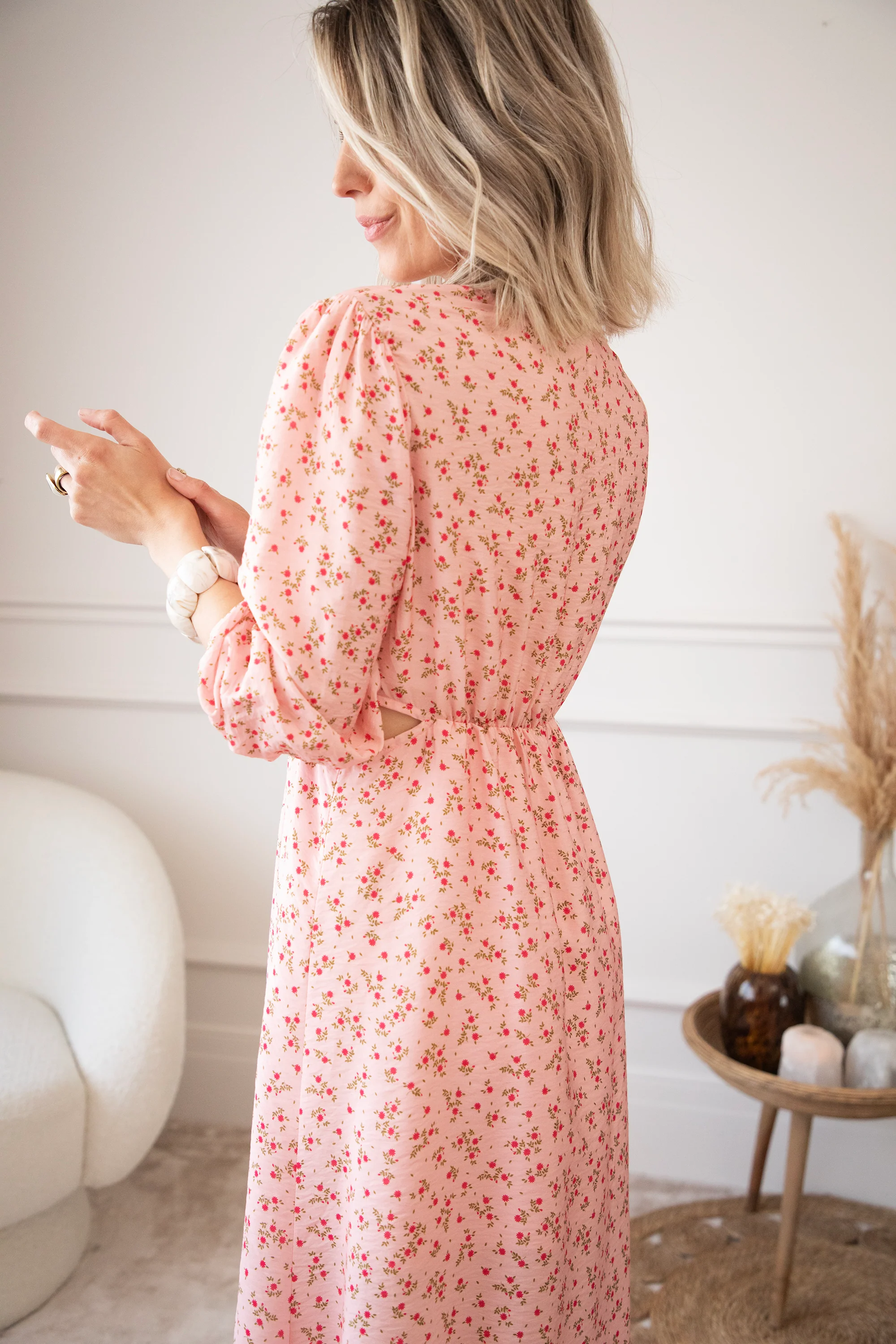 Side Bloom Pink - Maxi Jurk - Image 10