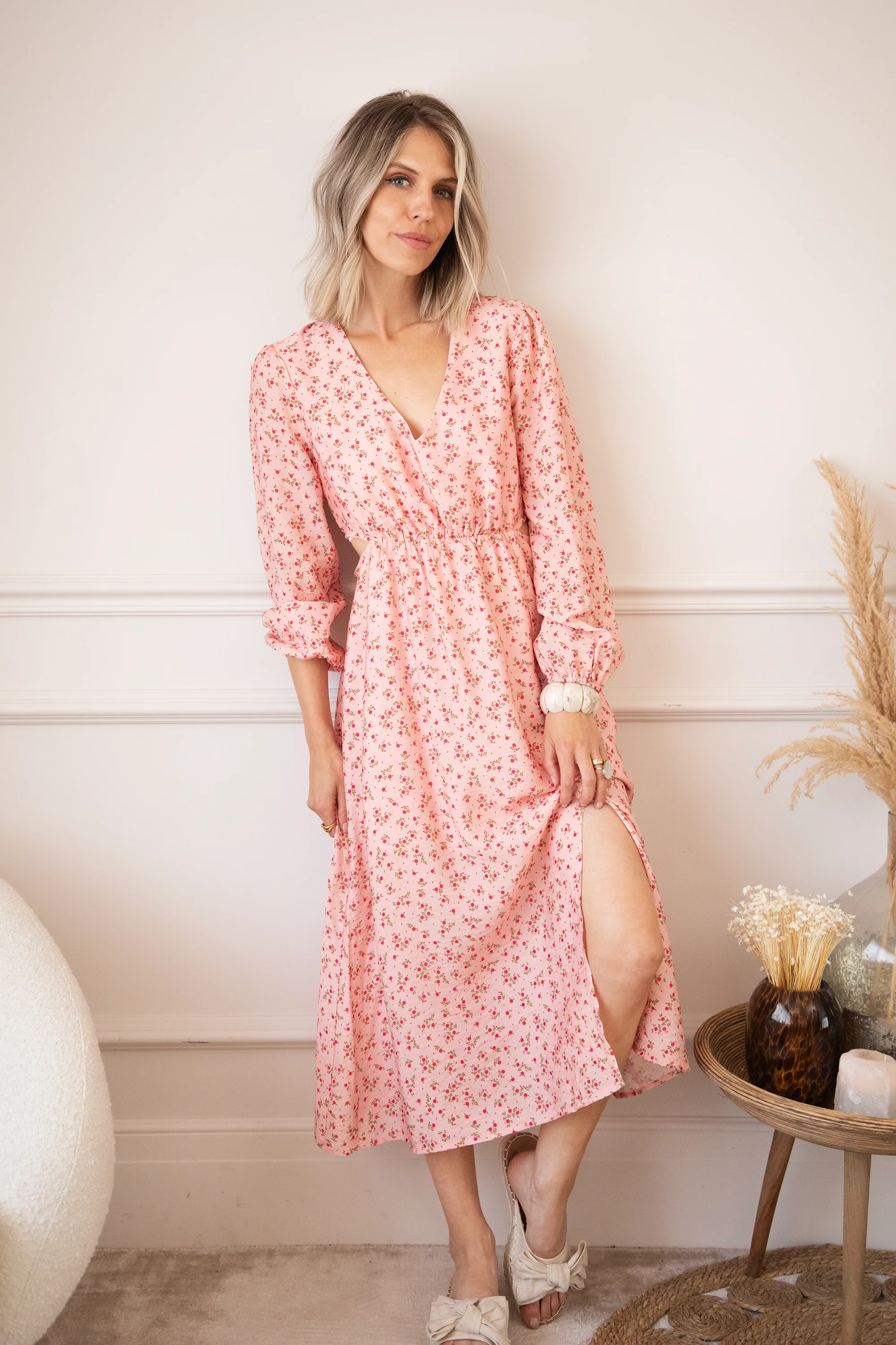 Side Bloom Pink - Maxi Jurk - Image 11