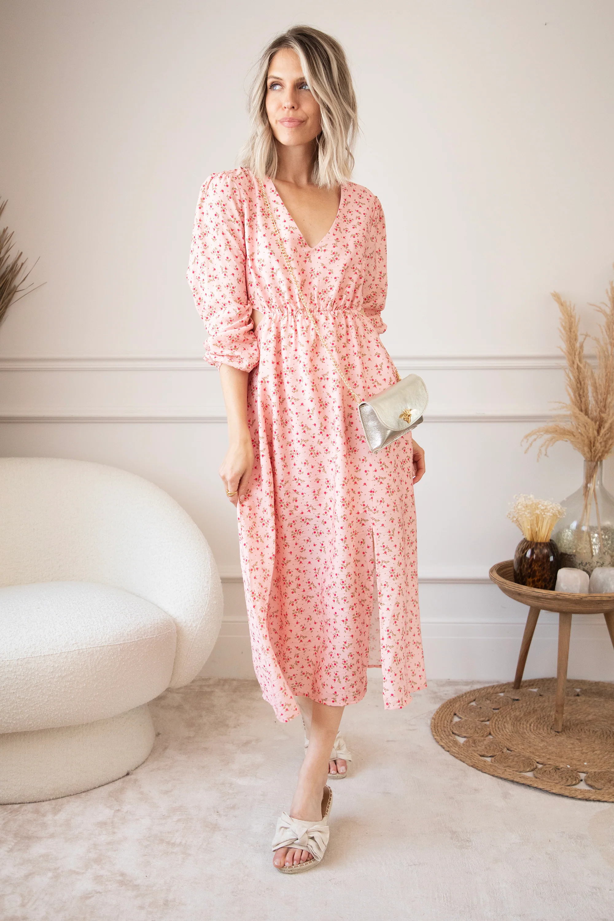 Side Bloom Pink - Maxi Jurk - Image 12