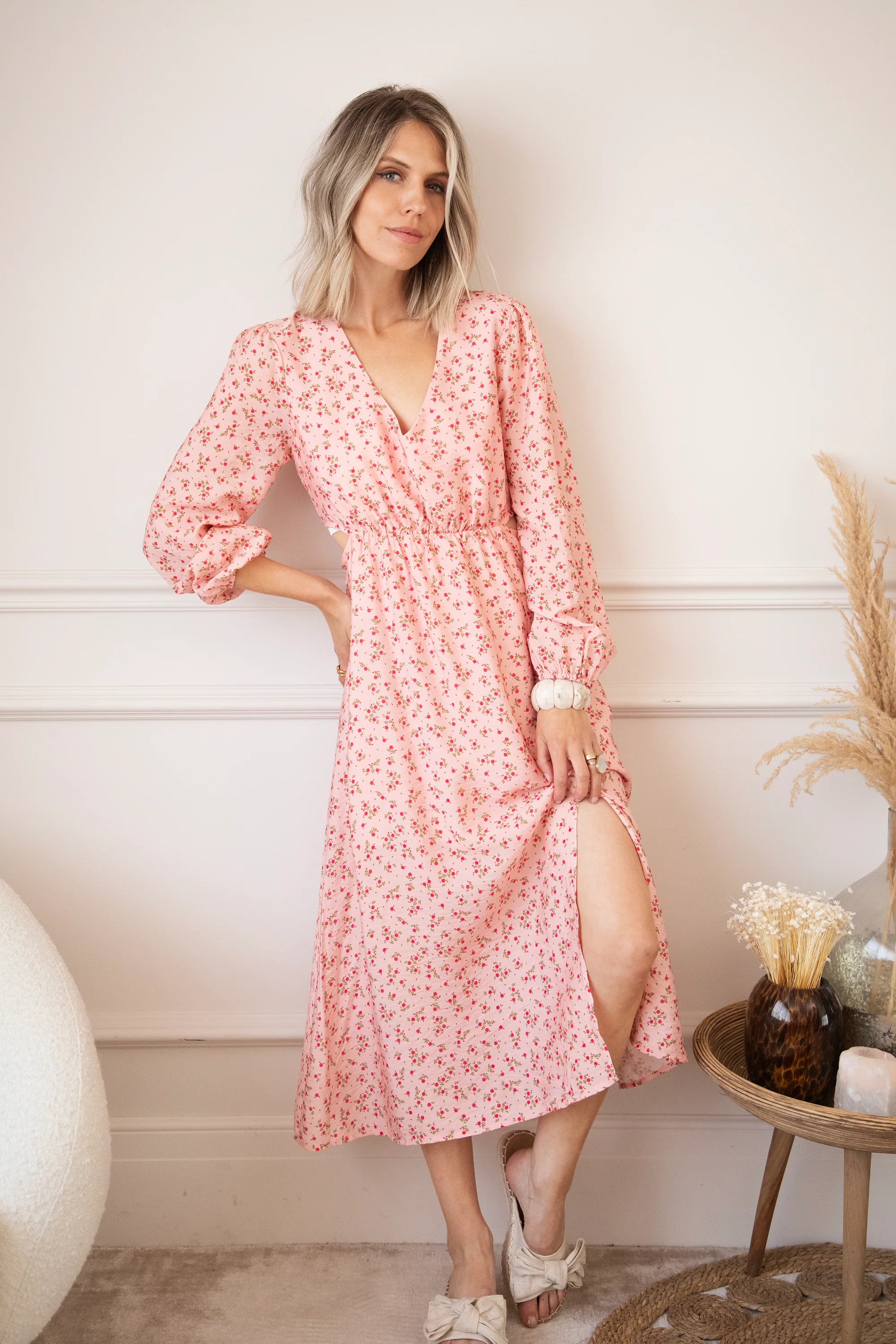 Side Bloom Pink - Maxi Jurk - Image 13
