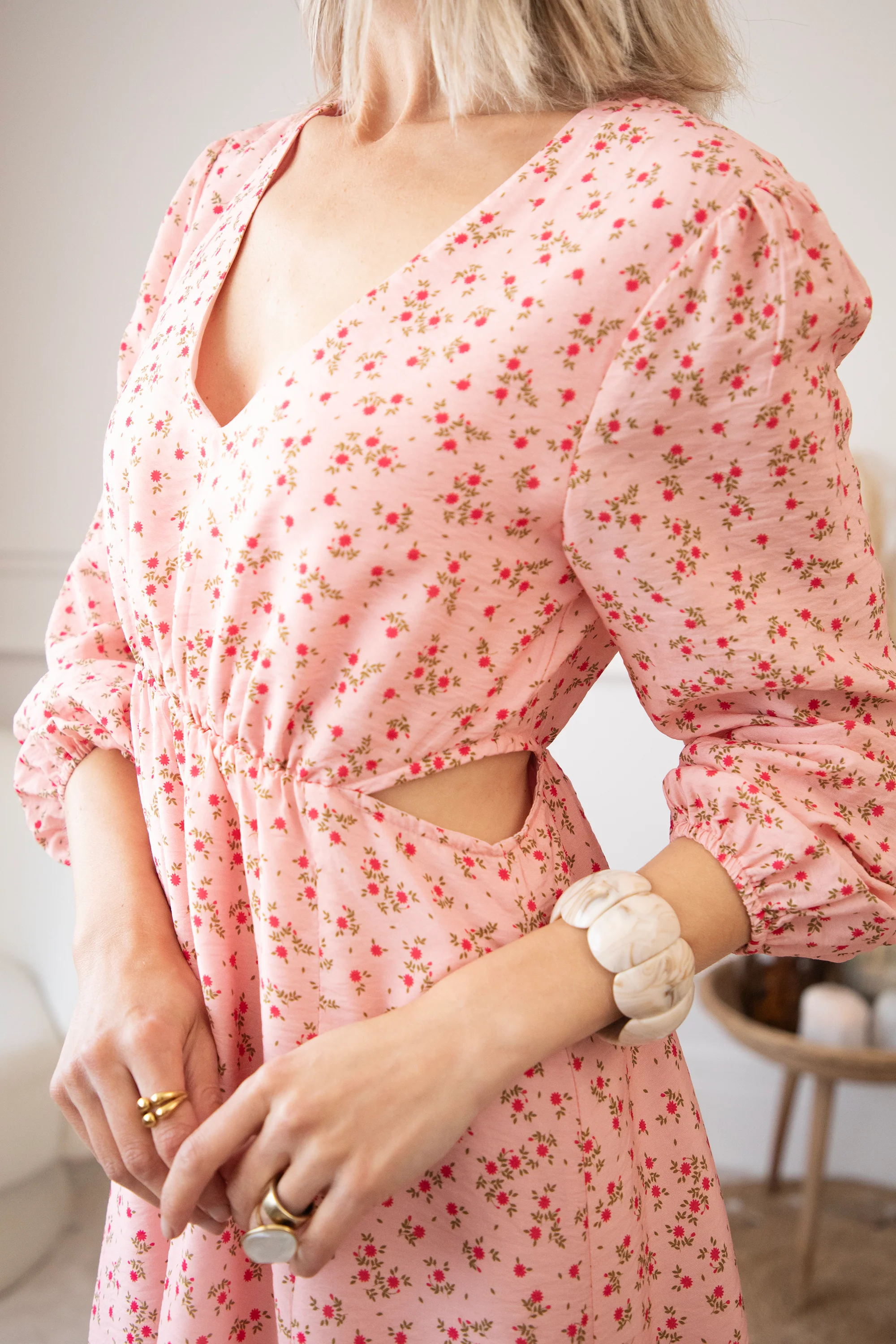 Side Bloom Pink - Maxi Jurk - Image 2