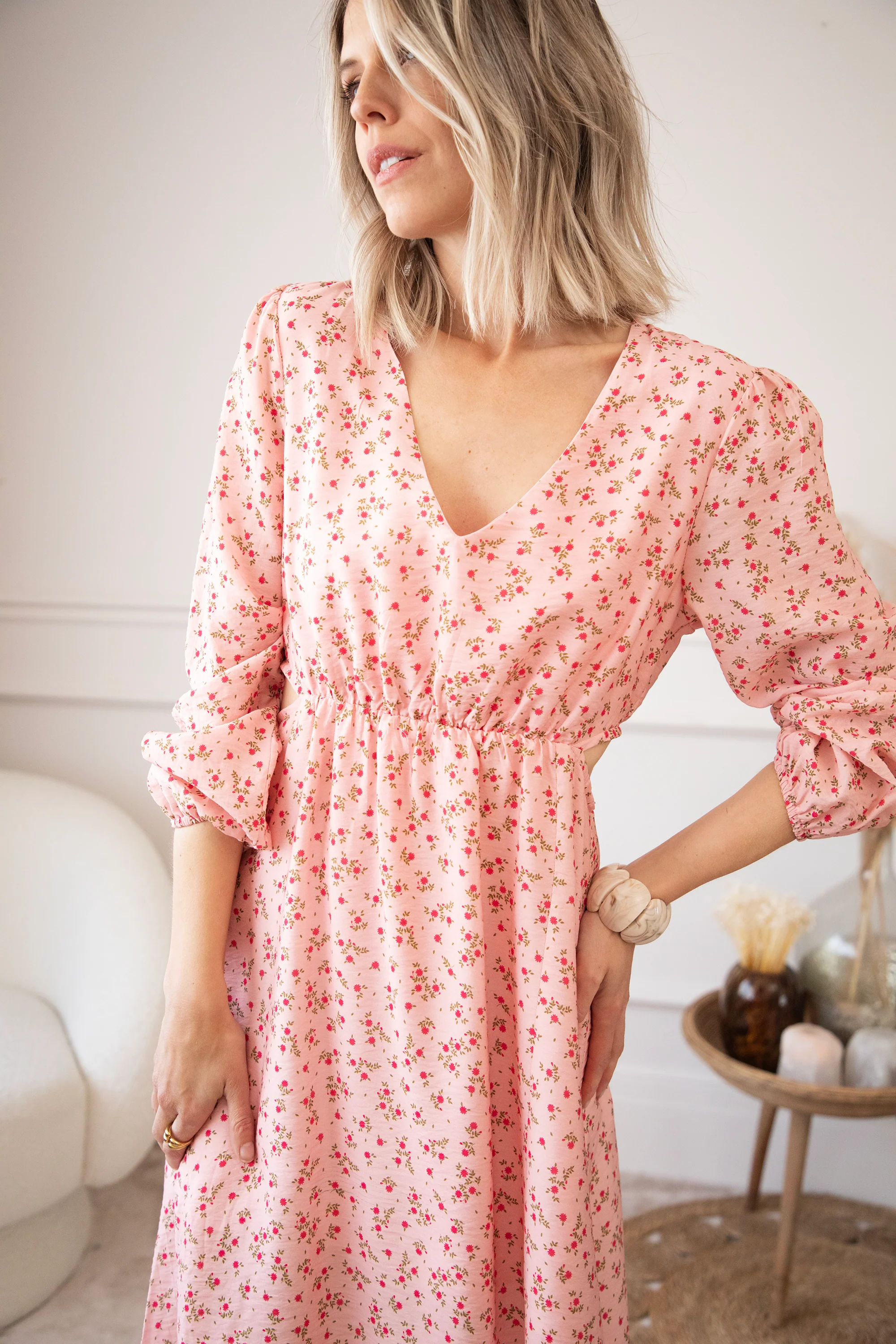 Side Bloom Pink - Maxi Jurk - Image 4