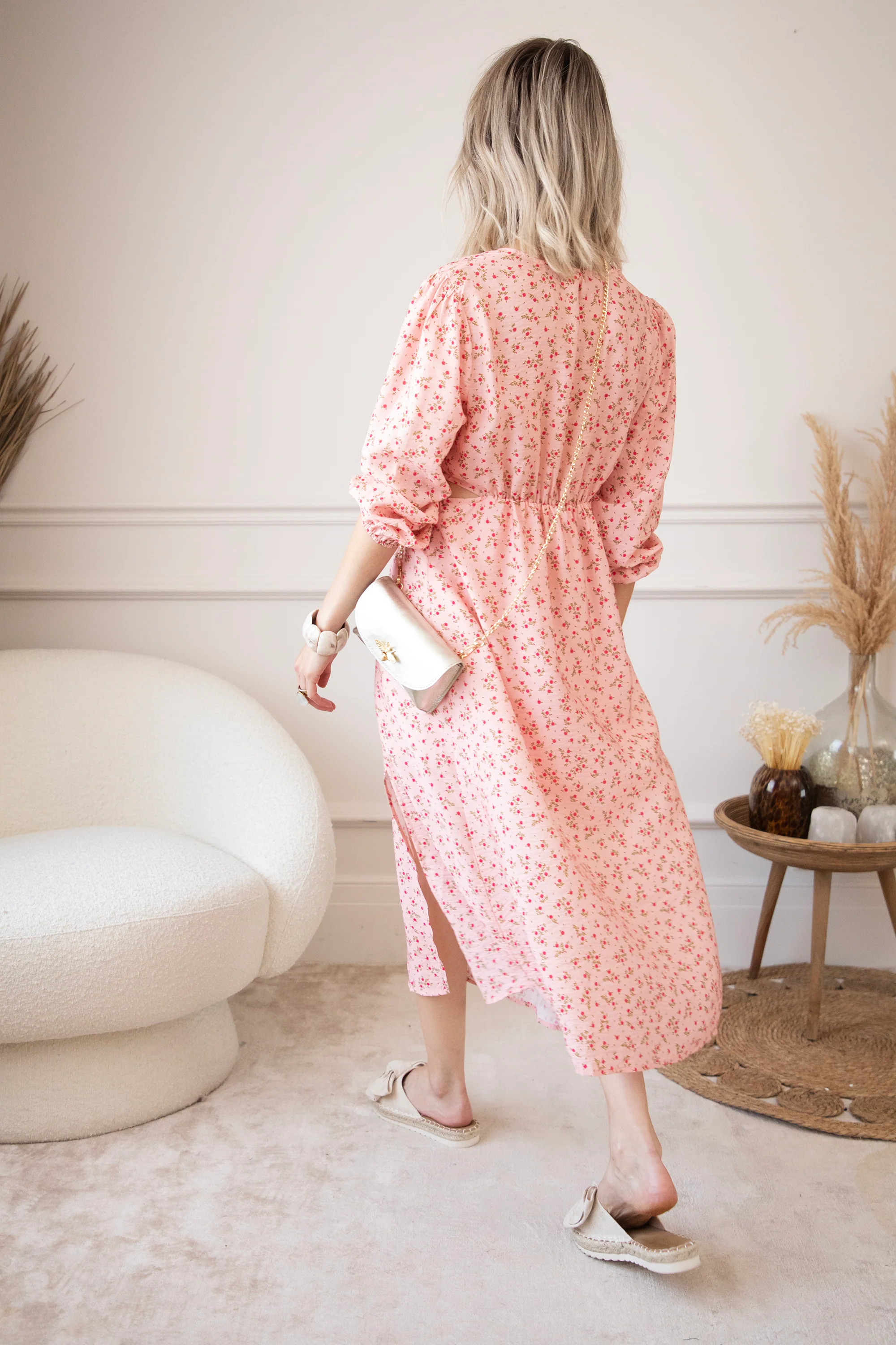 Side Bloom Pink - Maxi Jurk - Image 6