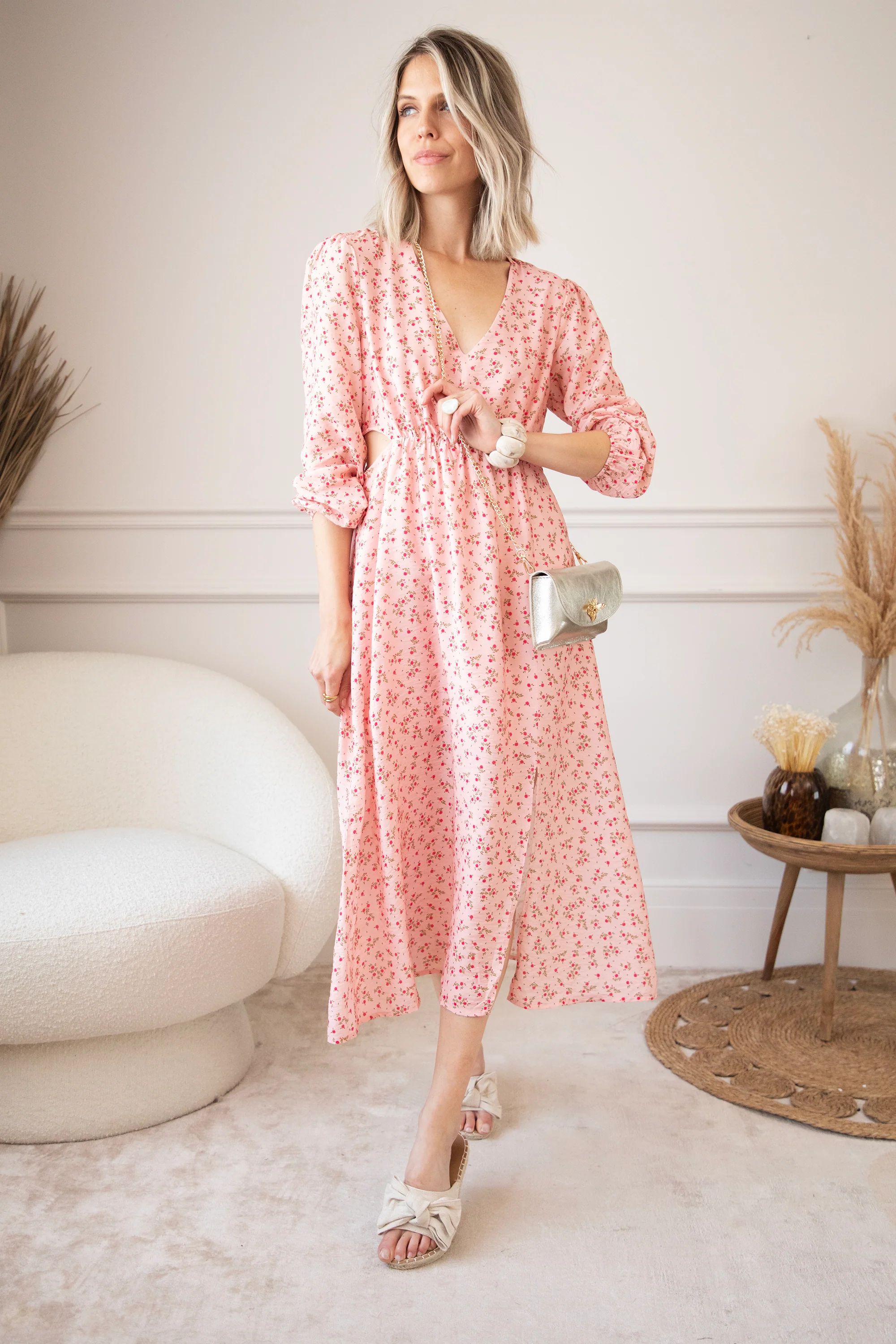 Side Bloom Pink - Maxi Jurk - Image 7