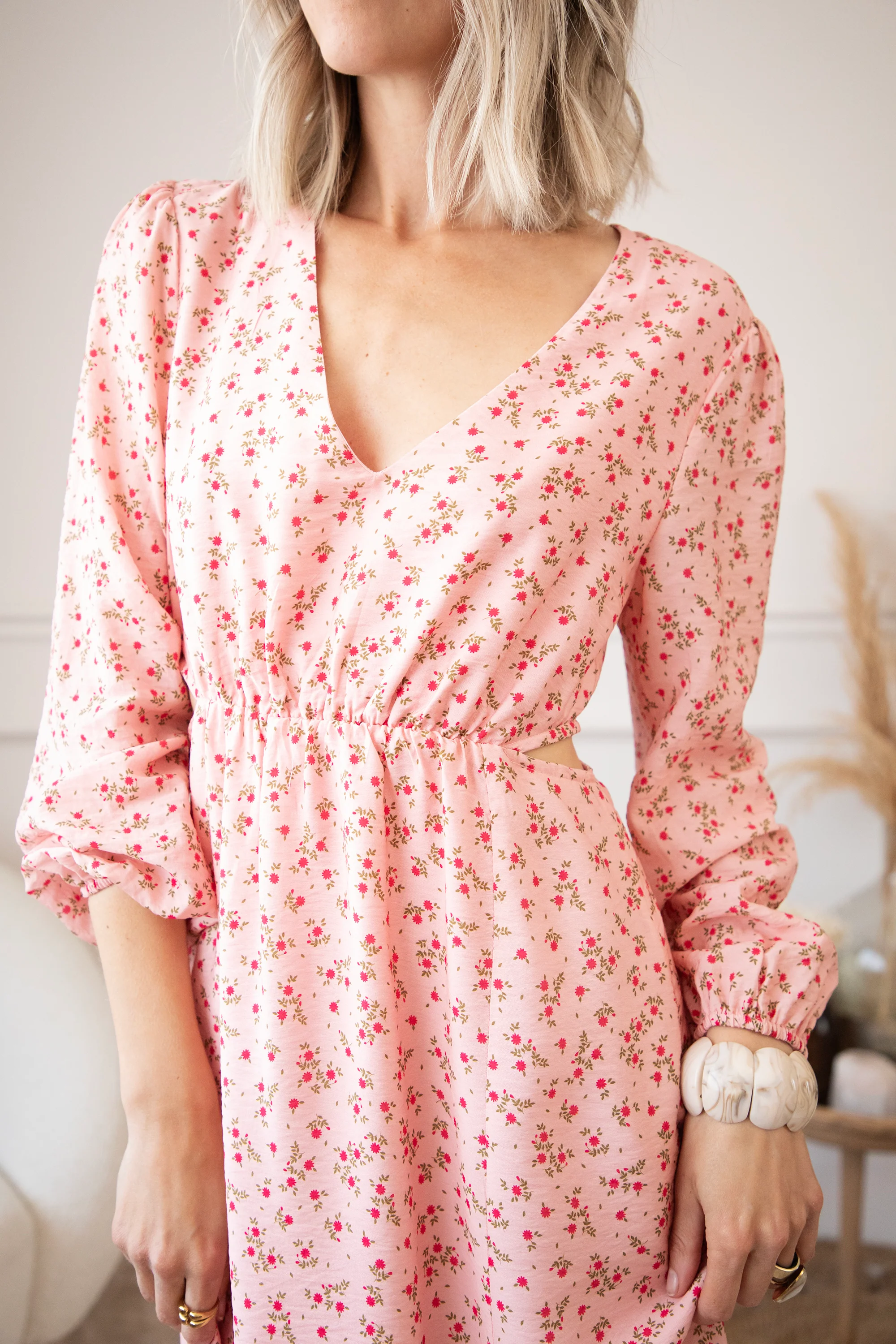Side Bloom Pink - Maxi Jurk - Image 8