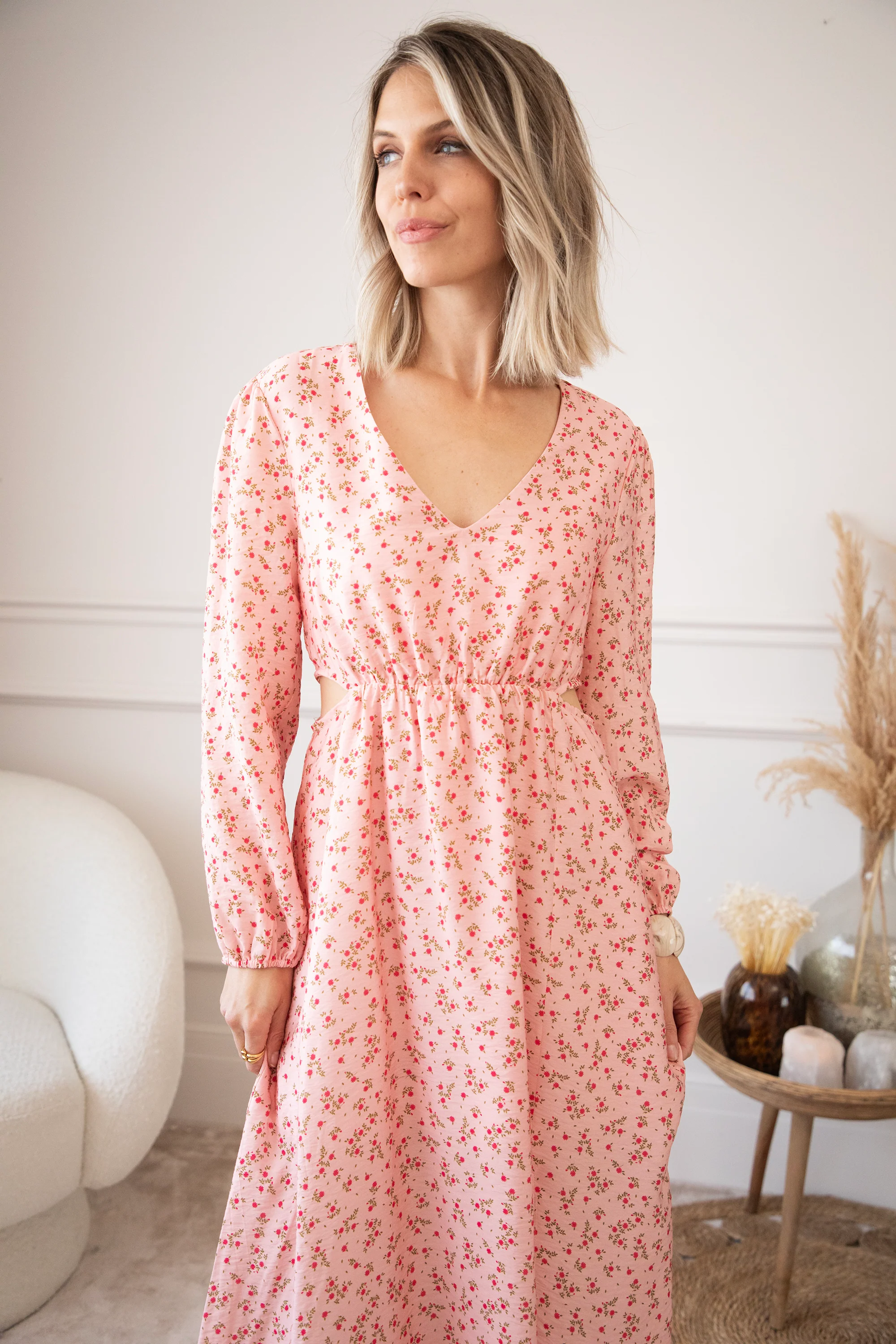 Side Bloom Pink - Maxi Jurk - Image 9