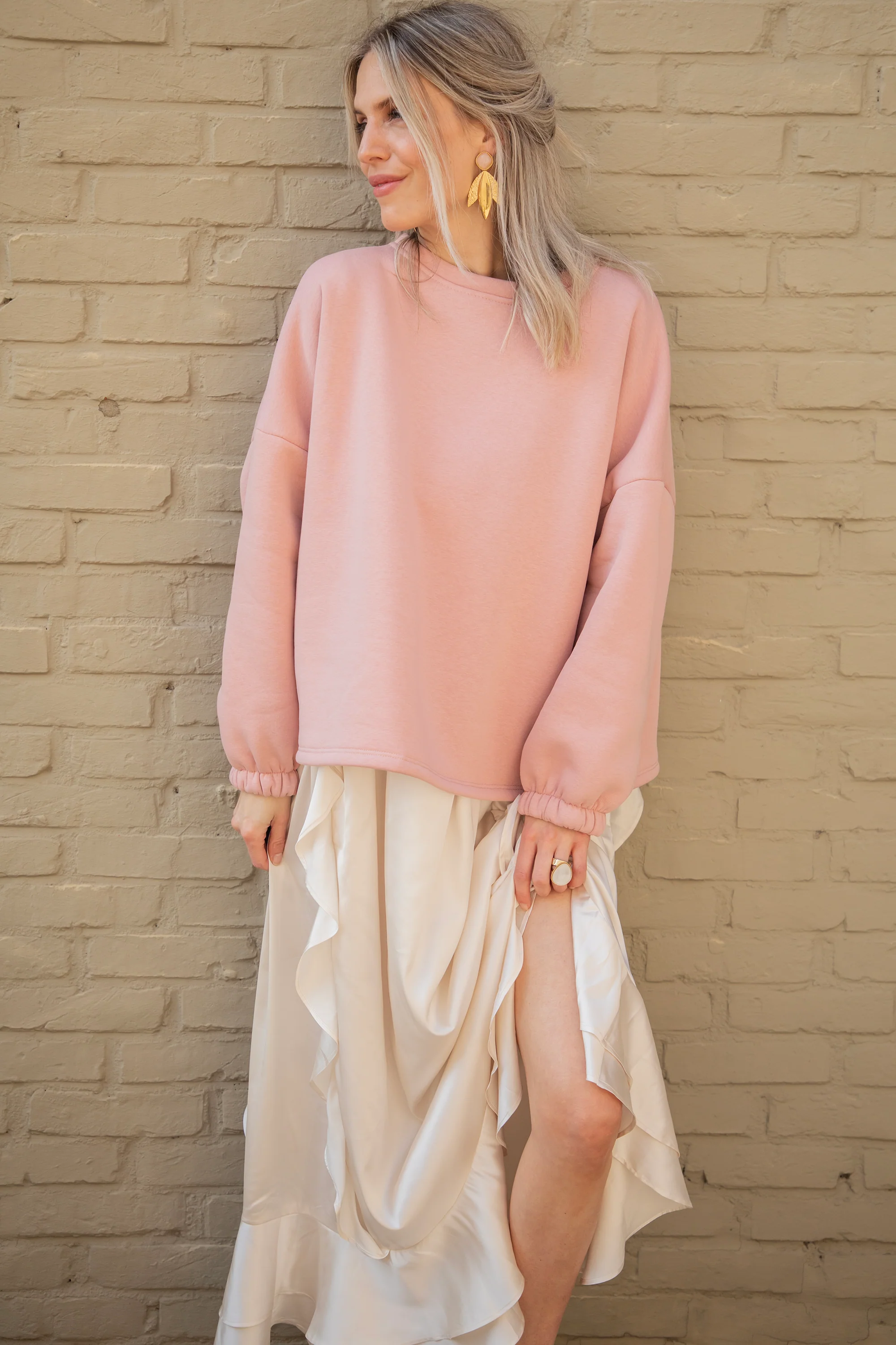 Sidona Satin Beige - Maxi Jurk - Image 14