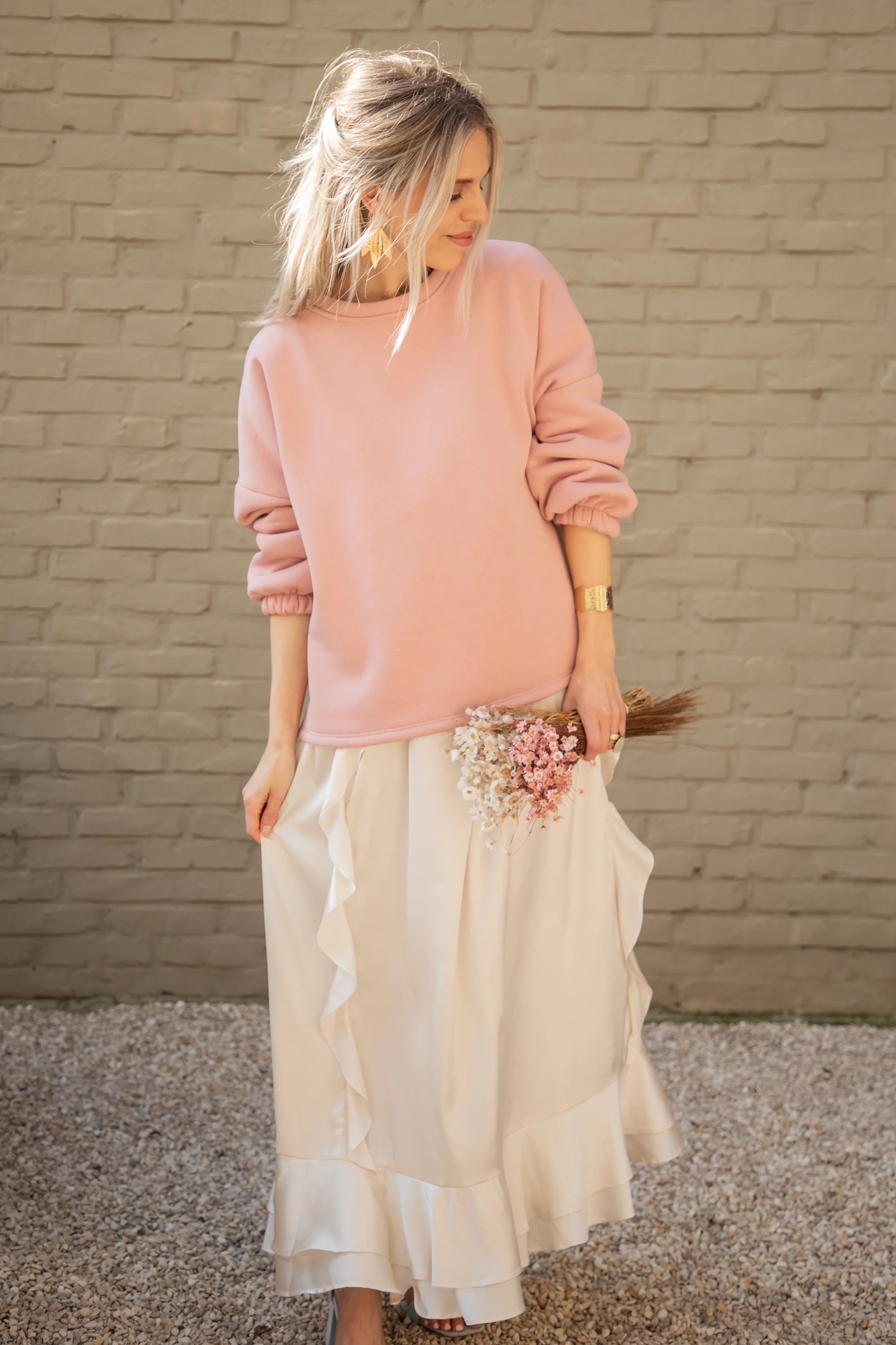 Sidona Satin Beige - Maxi Jurk - Image 7
