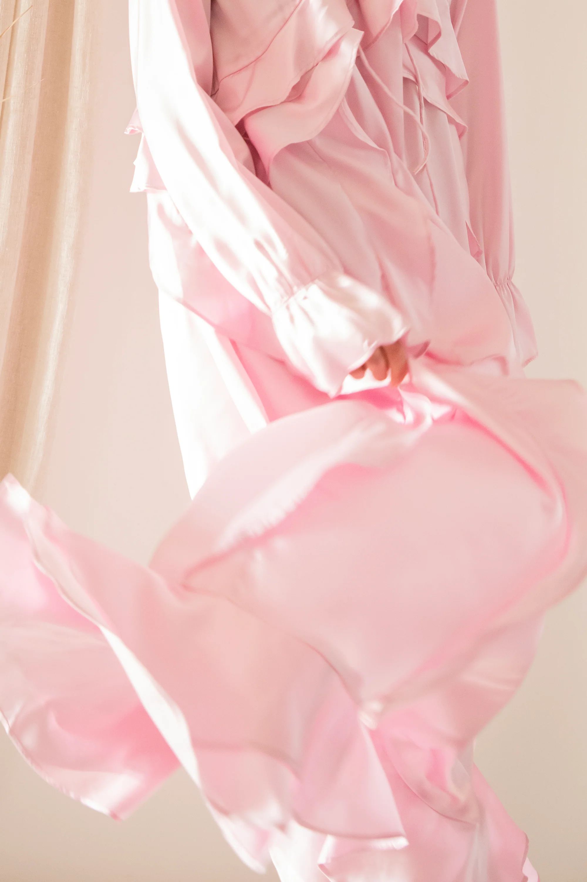 Sidona Satin Pink - Maxi Jurk - Image 5