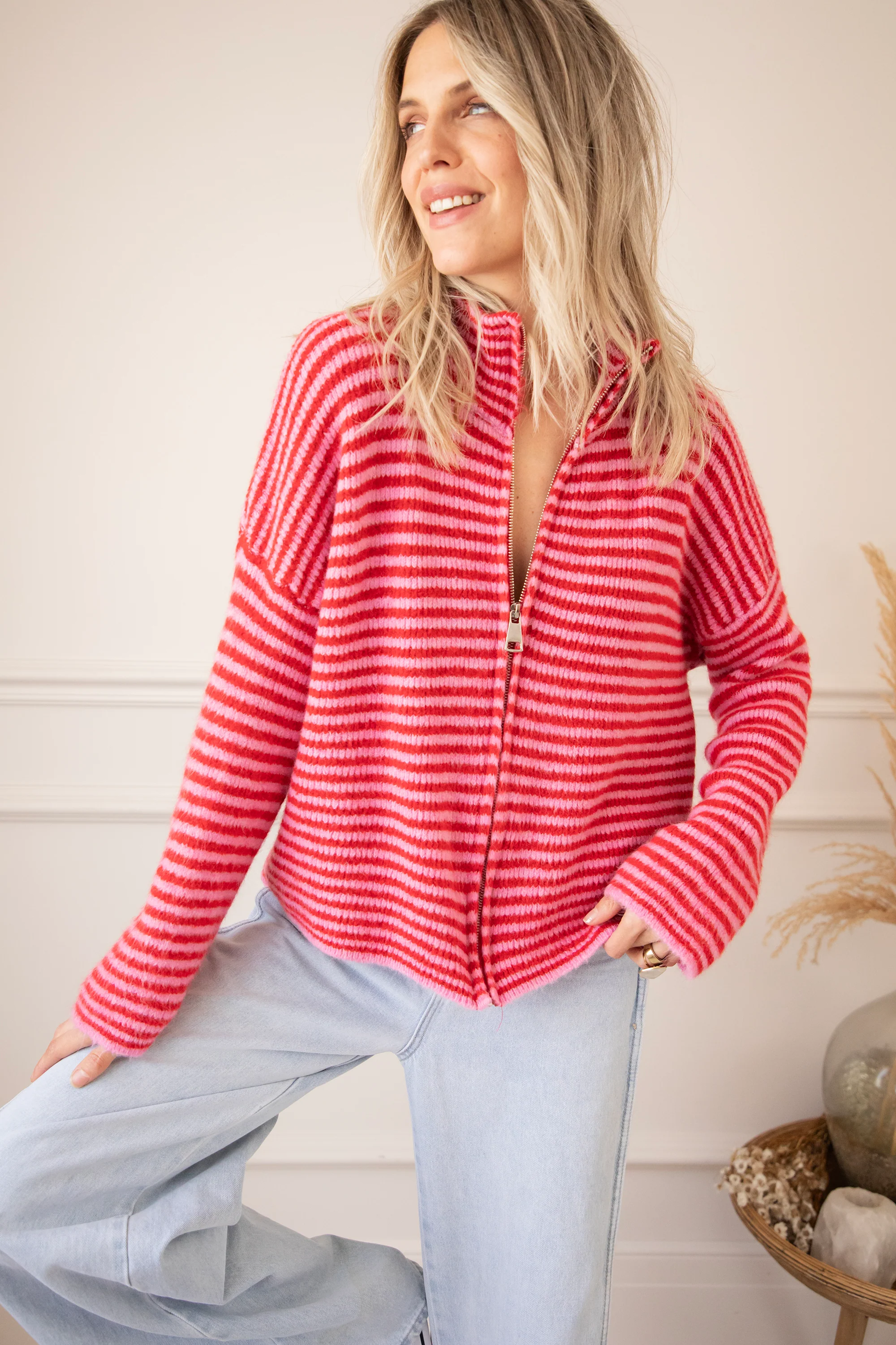 Simply Stripes Pink/Red - Vest - Image 2