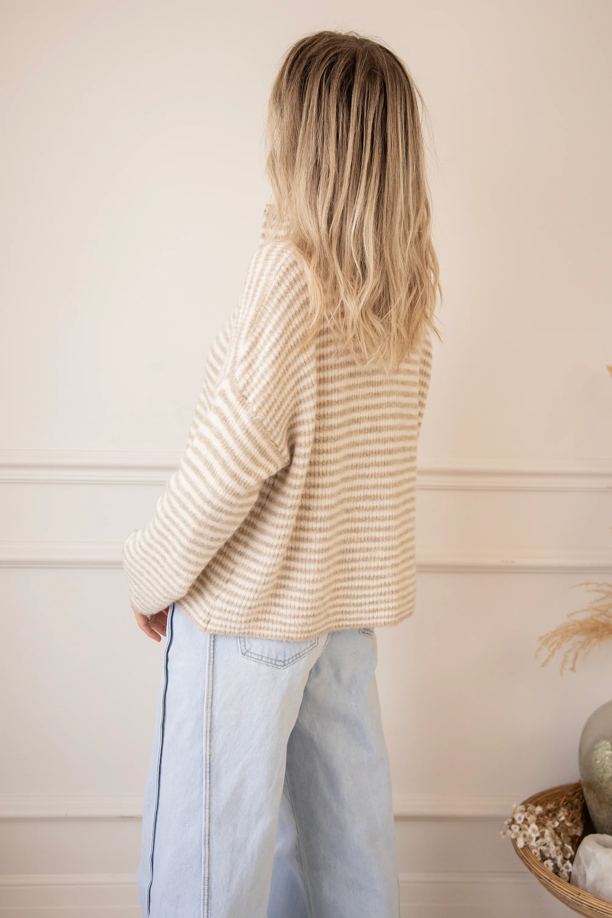 Simply Stripes Taupe/White - Vest - Image 5