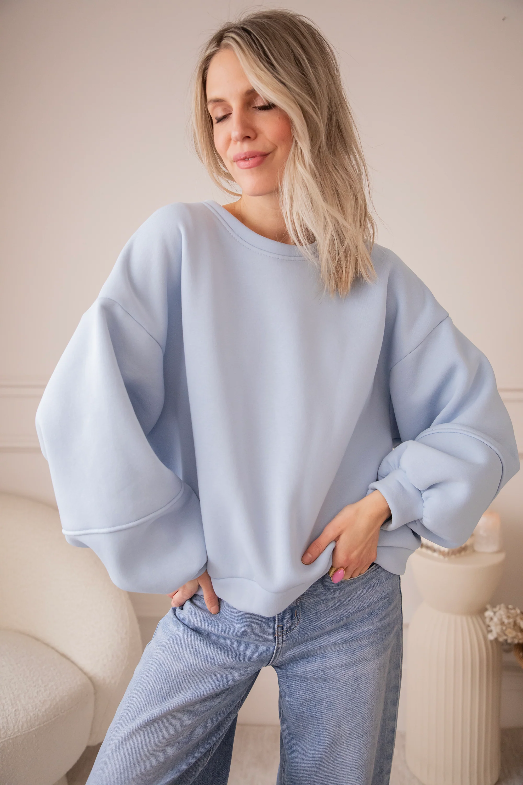 Snuggle Up Soft Blue - Sweater - Image 11