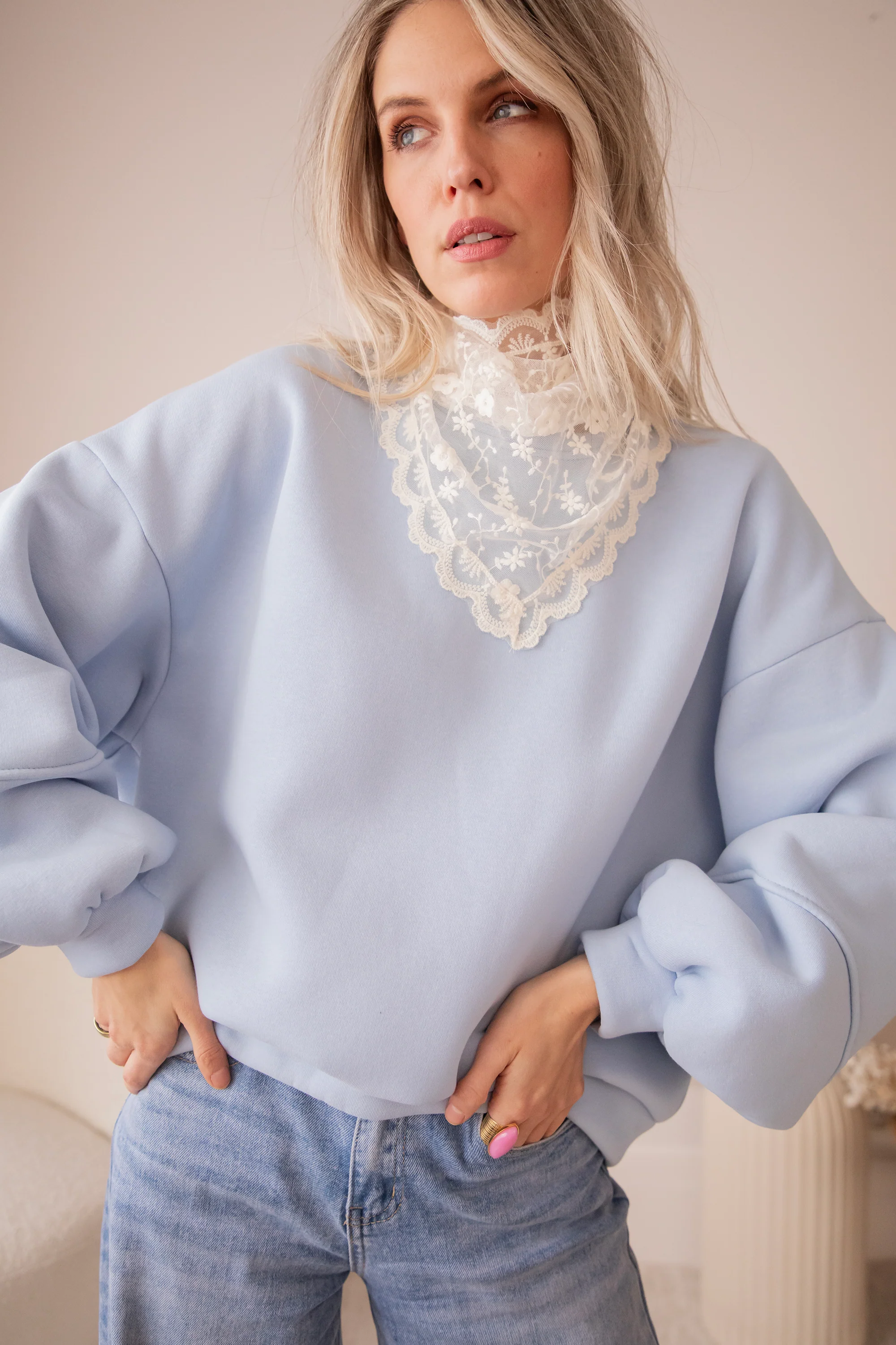 Snuggle Up Soft Blue - Sweater - Image 8