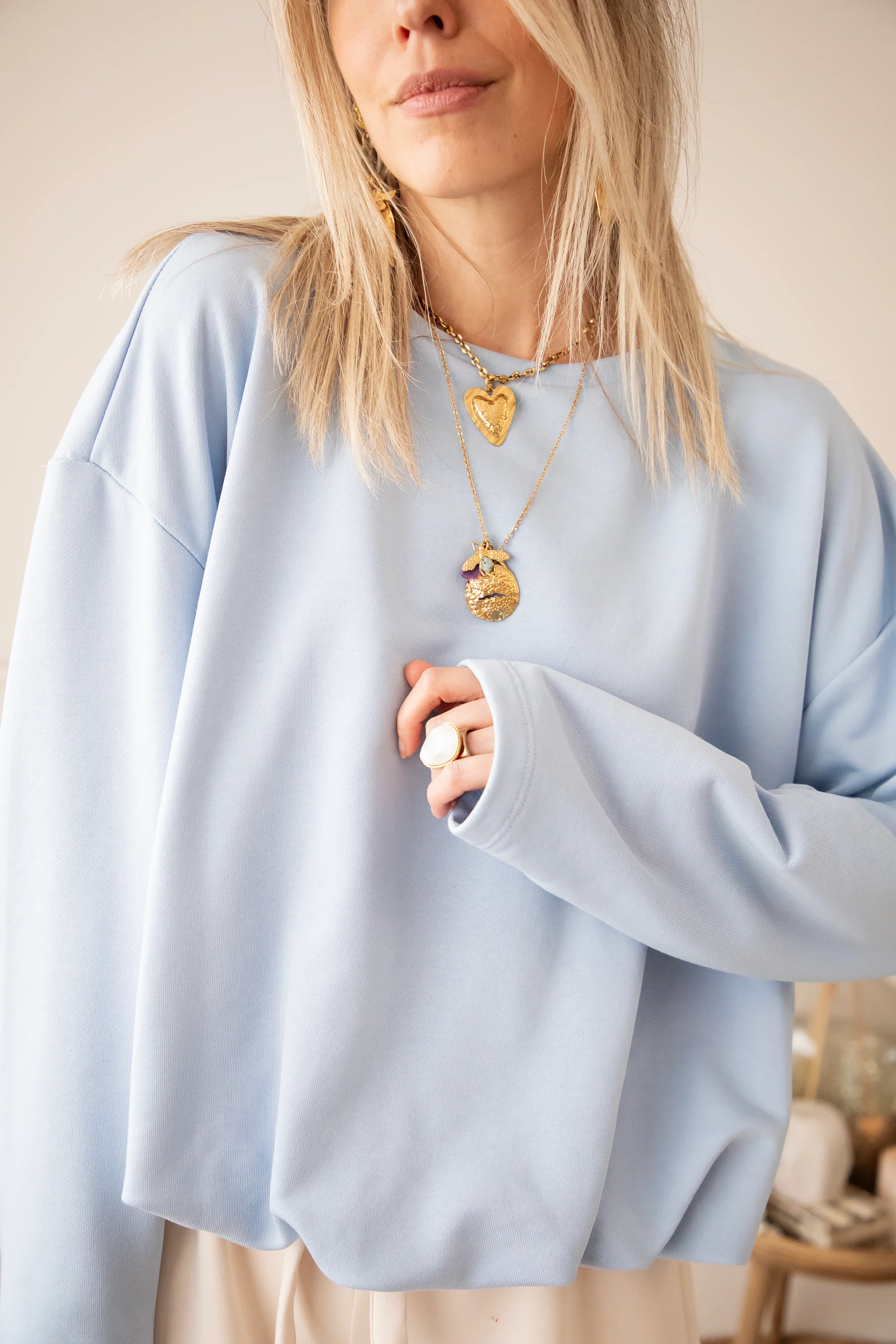 Soft Stretch Baby Blue - Sweater - Image 2
