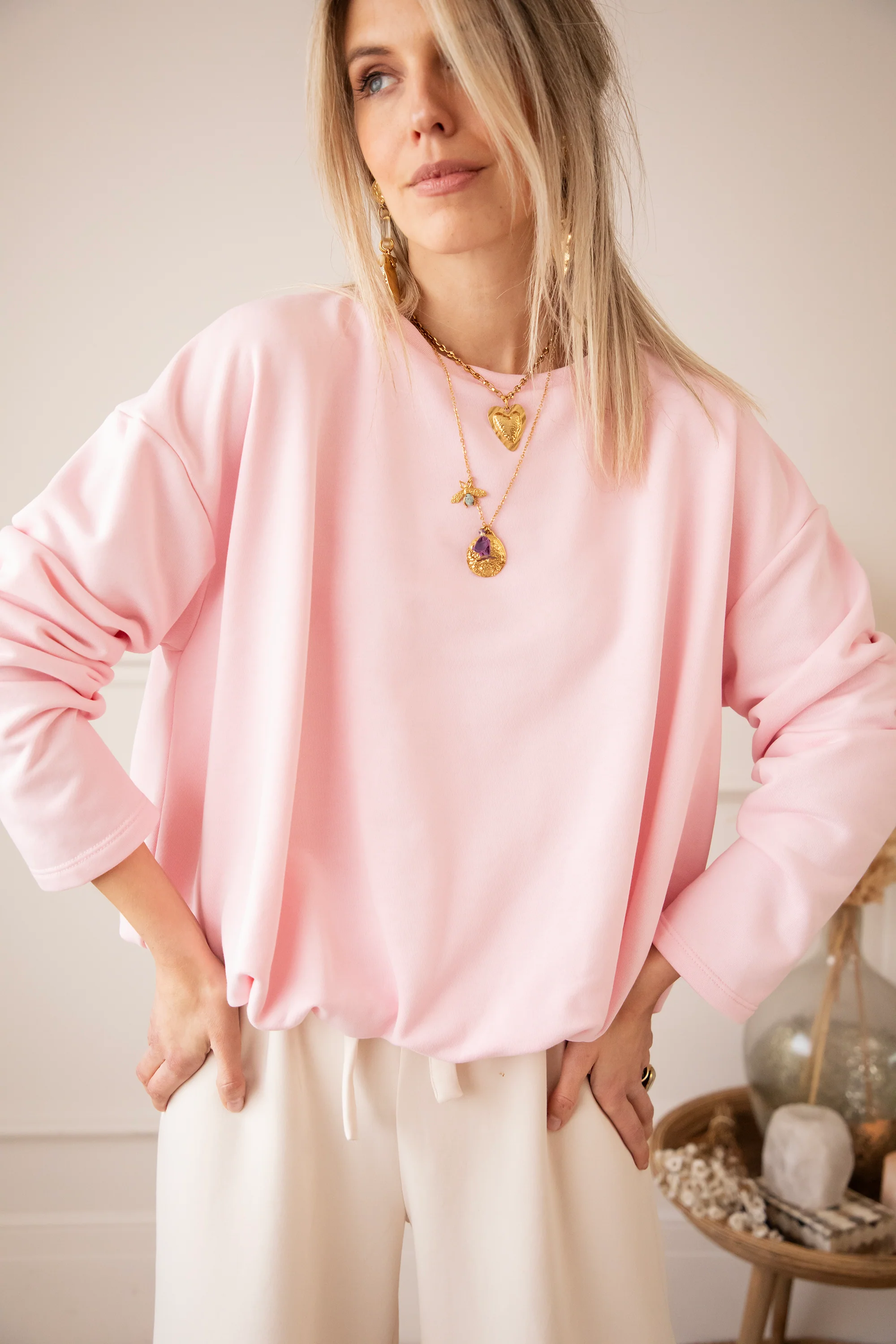 Soft Stretch Baby Pink - Sweater