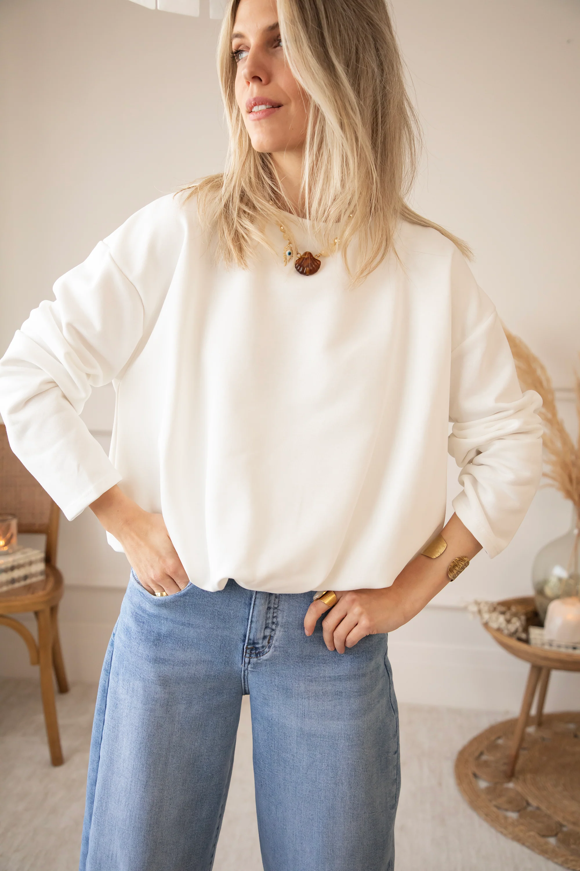 Soft Stretch Off White - Sweater
