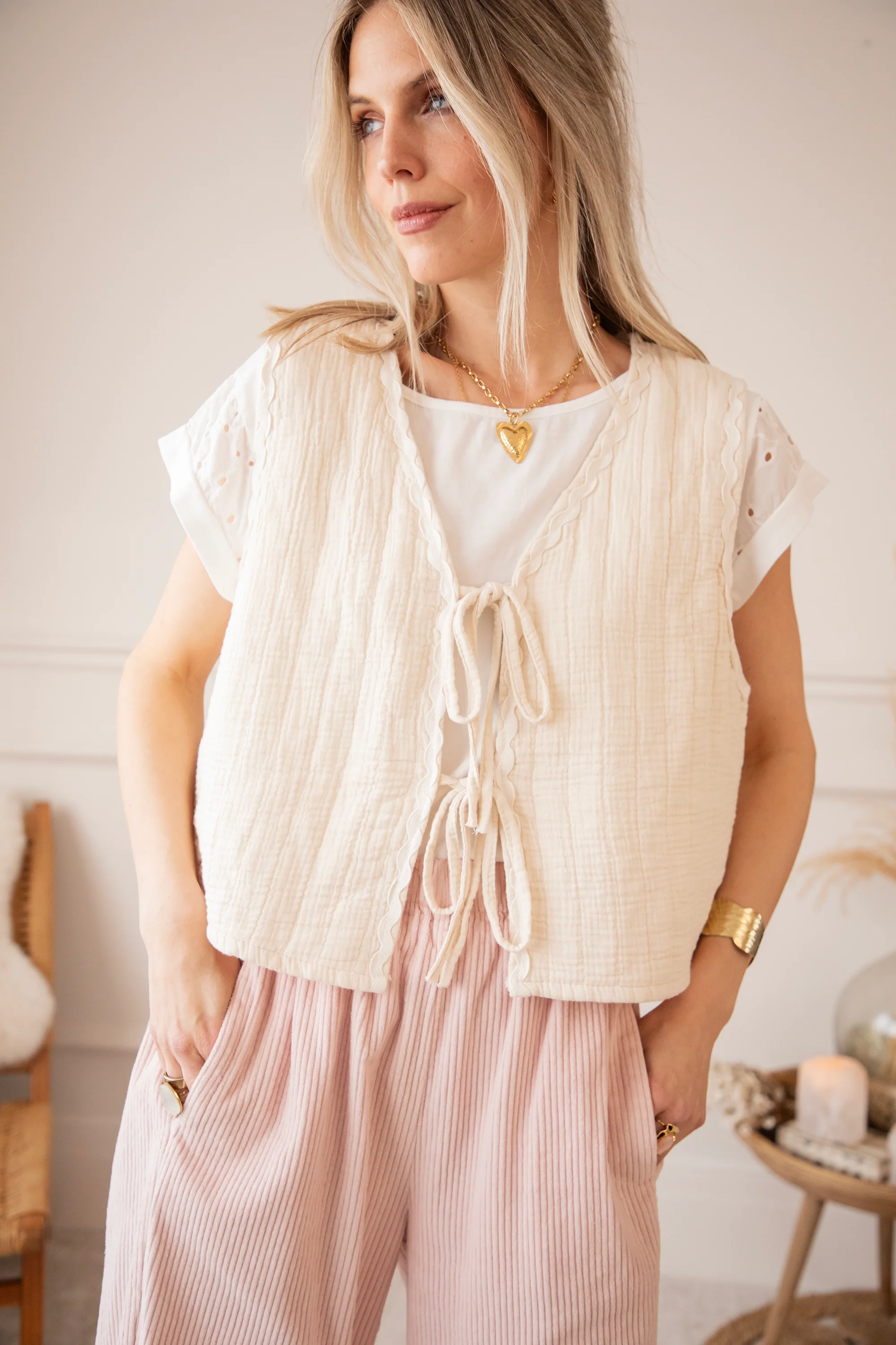 Soft Tetra Thoughts Beige - Vest