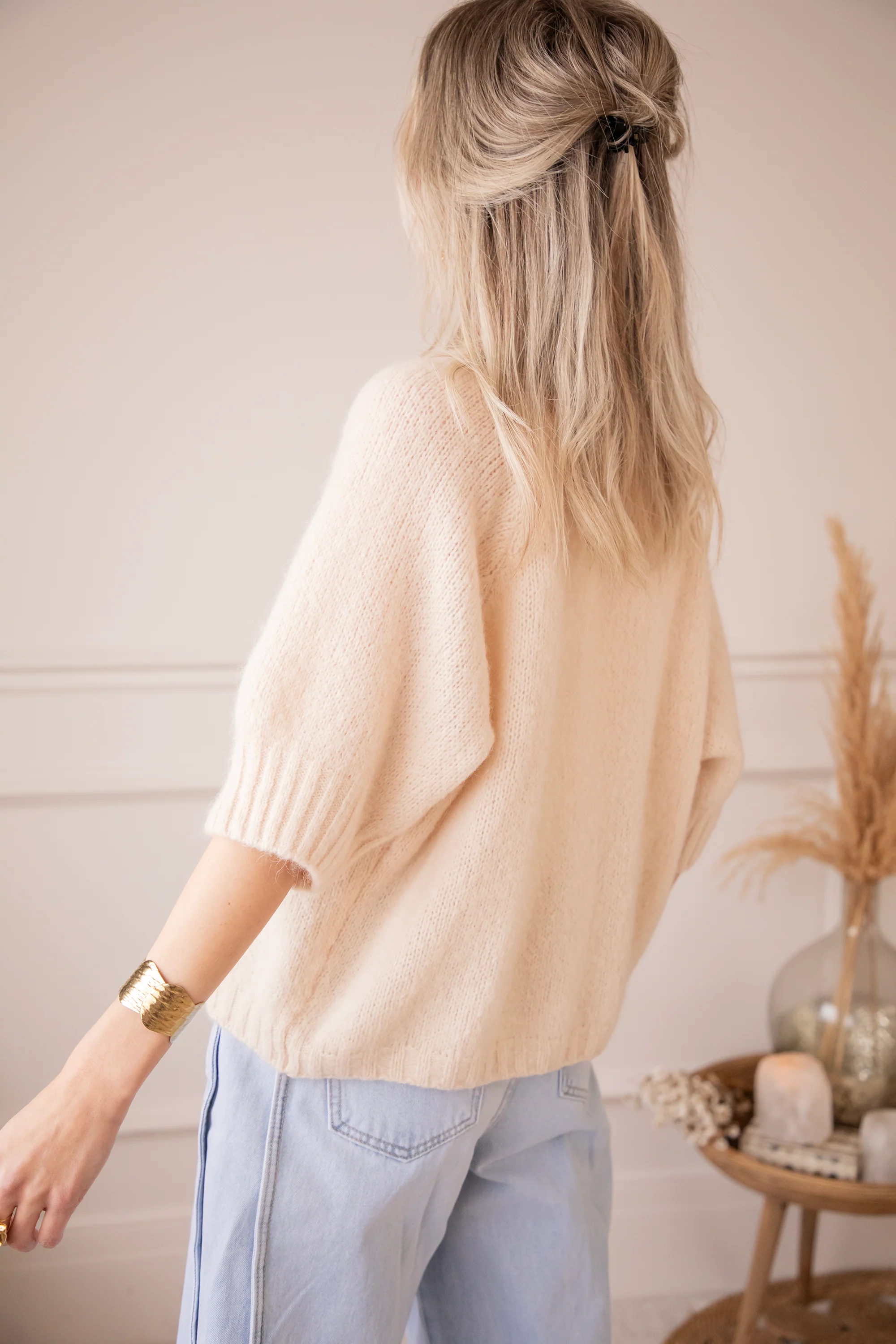 Split Knit Beige - Trui - Image 3