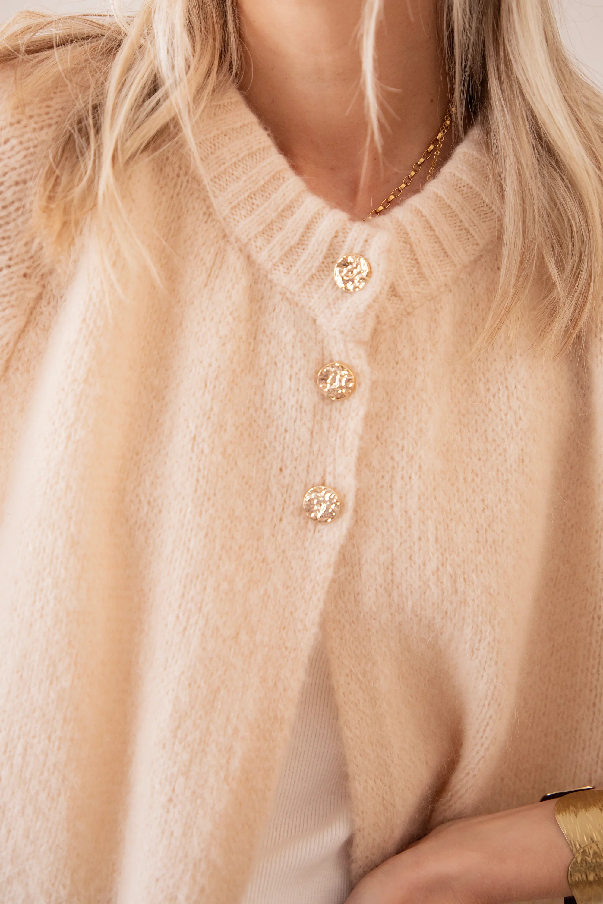 Split Knit Beige - Trui - Image 4
