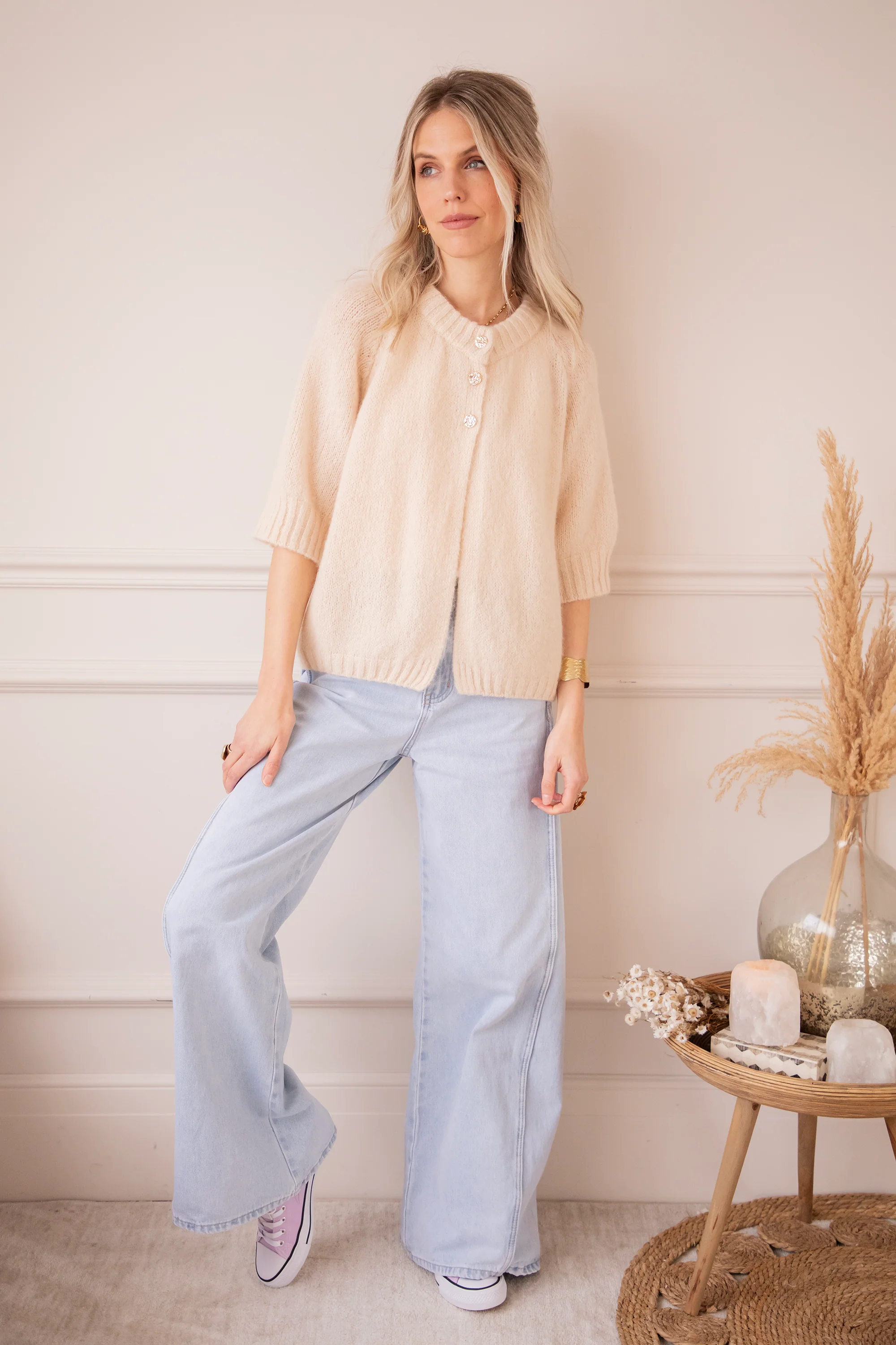 Split Knit Beige - Trui - Image 5