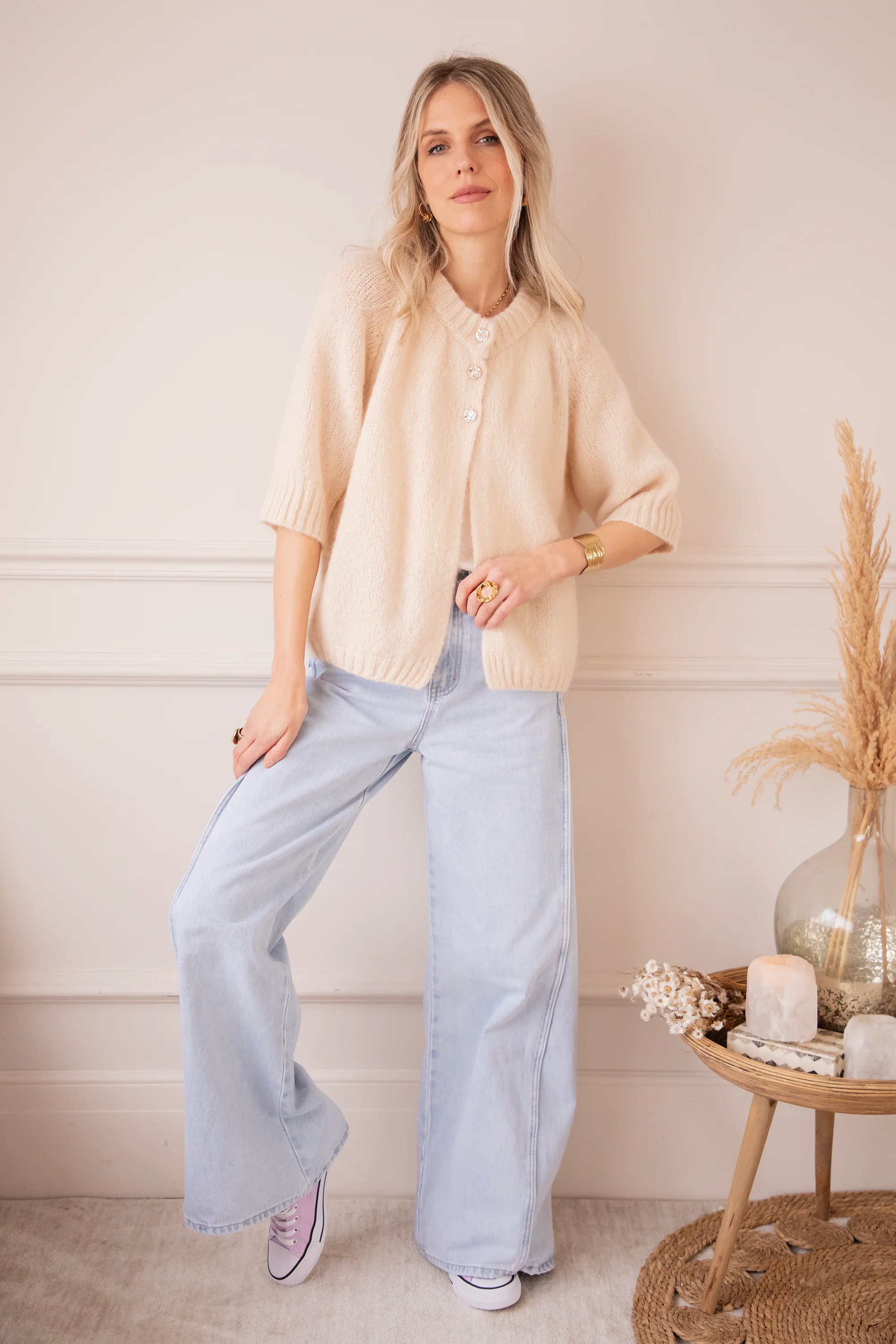 Split Knit Beige - Trui - Image 6