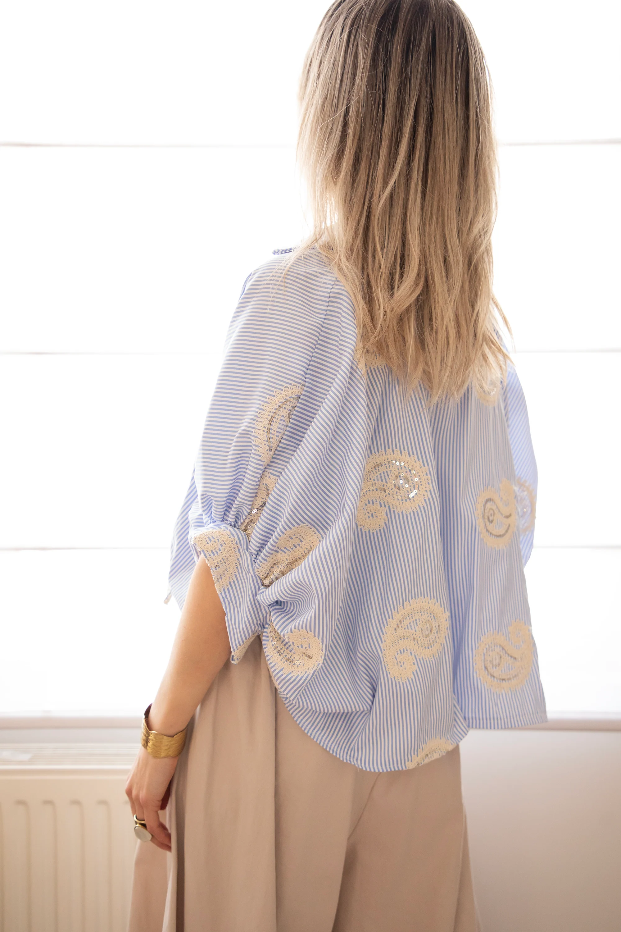 Starfish Stripes Blue - Blouse - Image 4