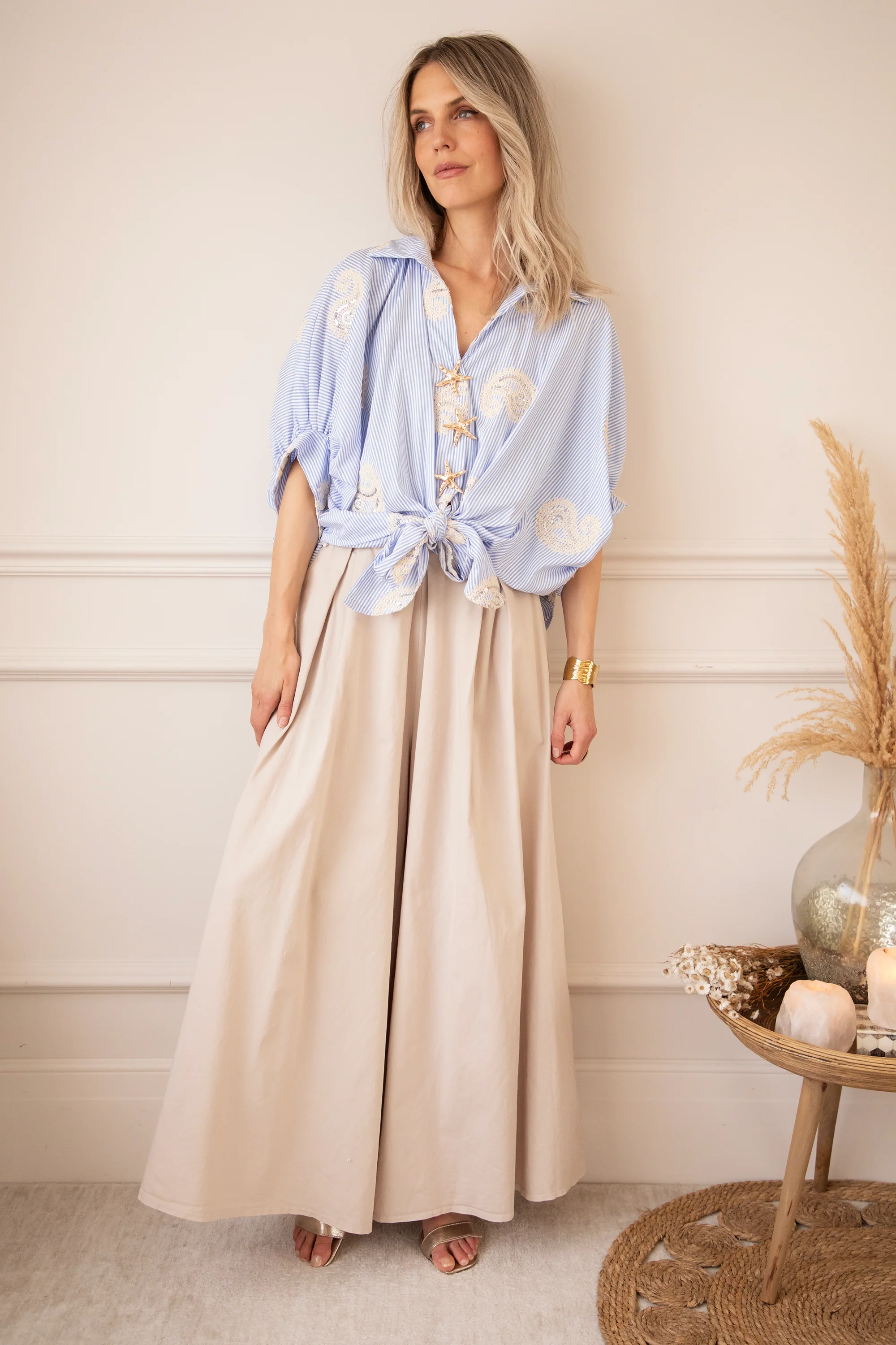 Starfish Stripes Blue - Blouse - Image 6