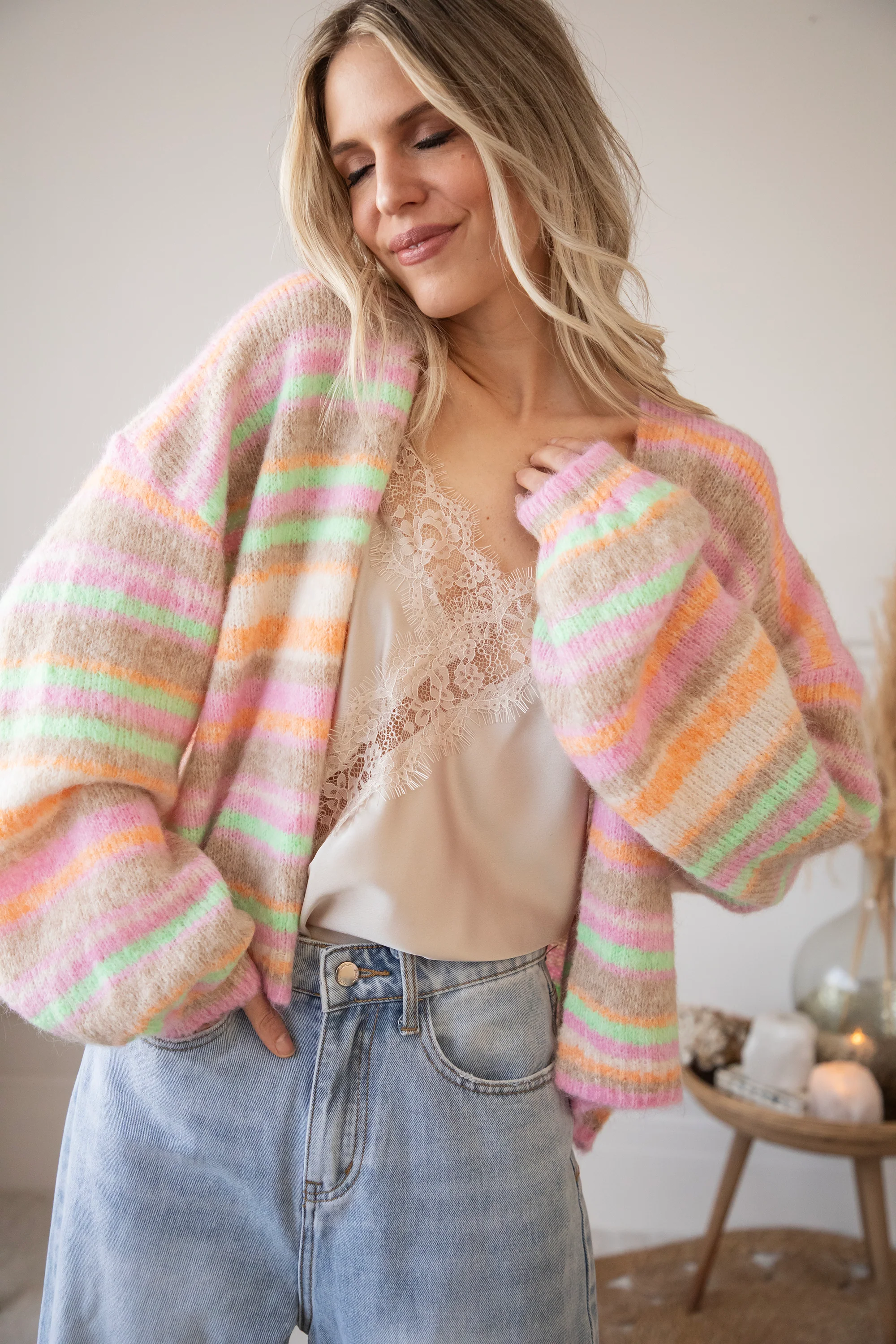 Stripes So Sweet Orange/Pink - Vest - Image 6
