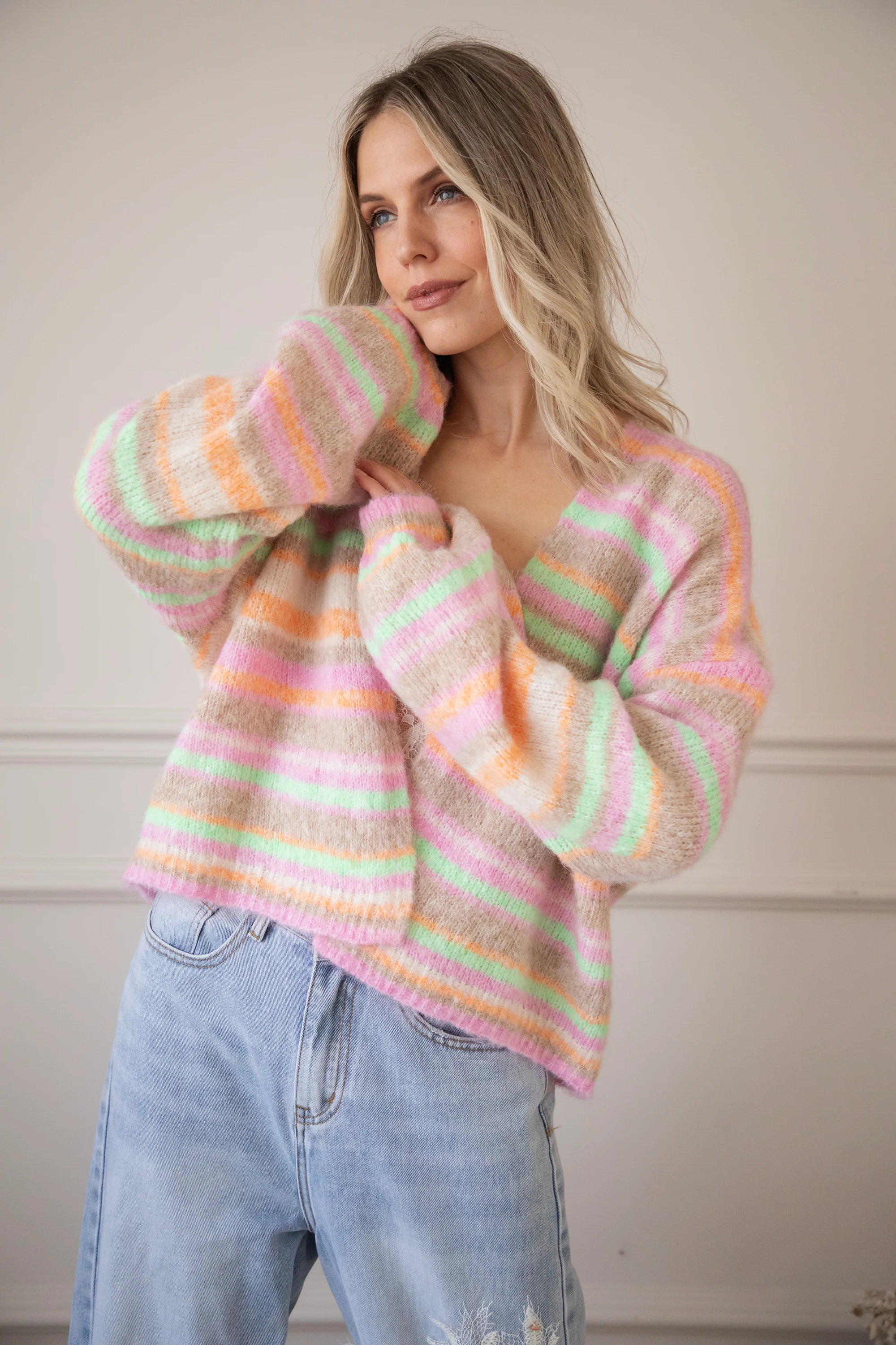 Stripes So Sweet Orange/Pink - Vest - Image 7
