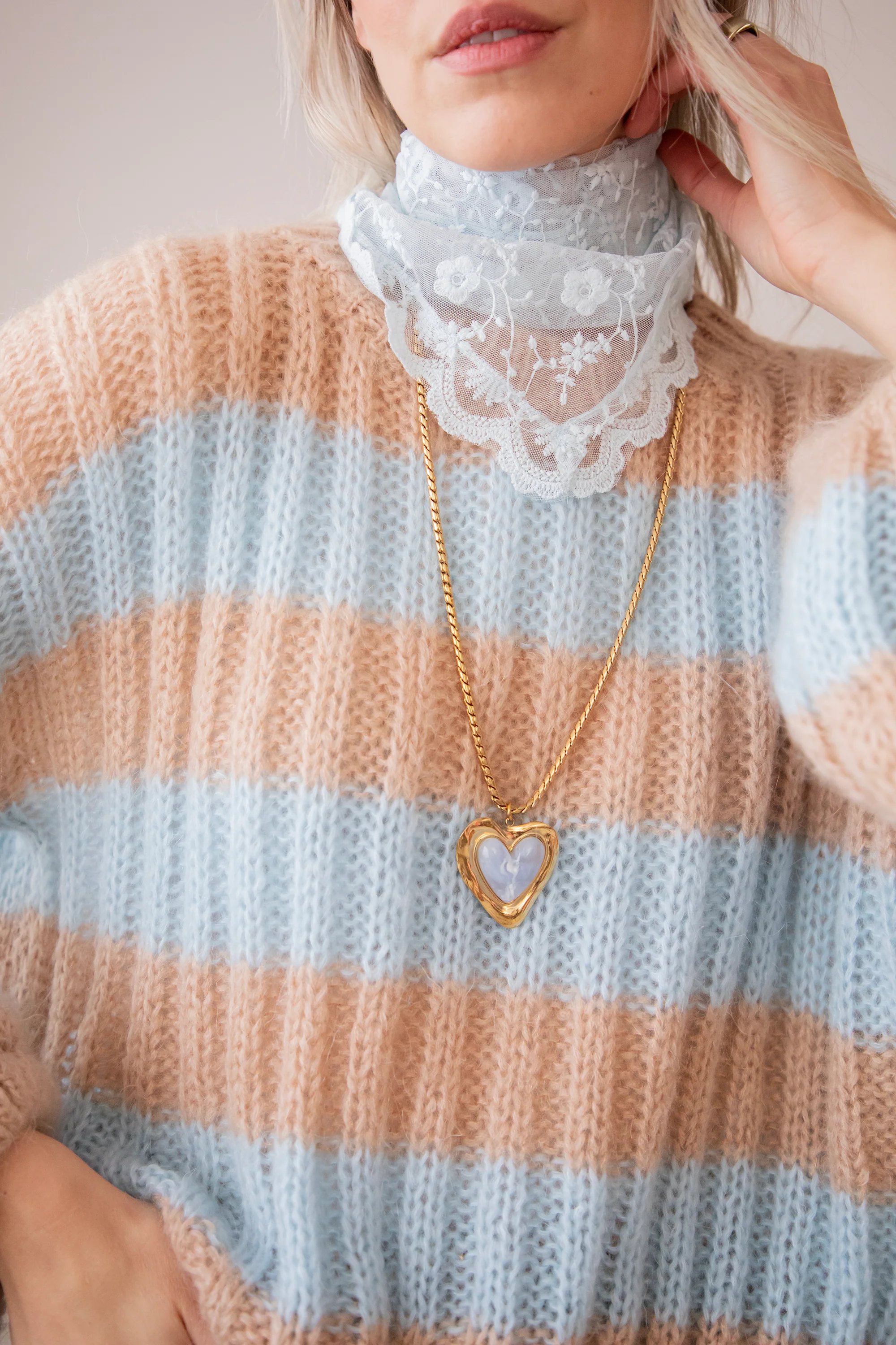 Sweet Softness Camel/Baby Blue - Trui - Image 12