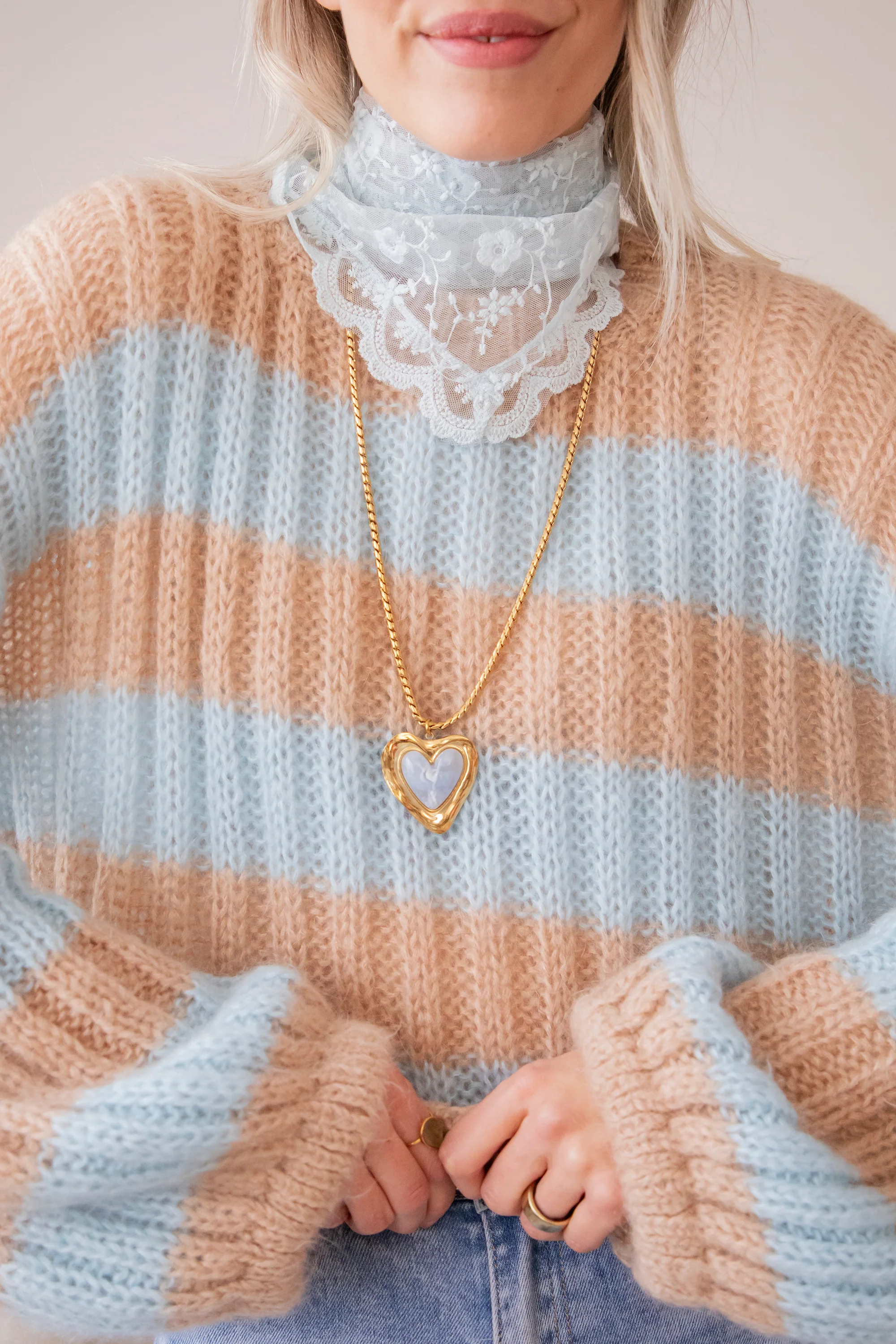 Sweet Softness Camel/Baby Blue - Trui - Image 5