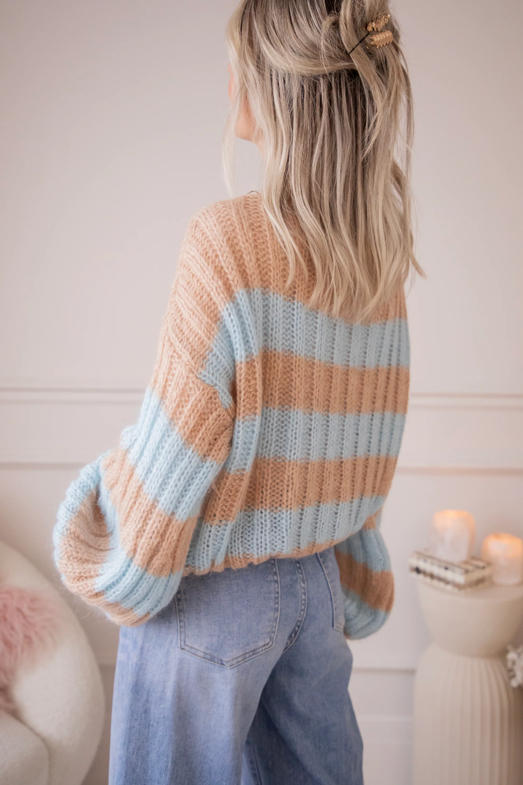Sweet Softness Camel/Baby Blue - Trui - Image 9