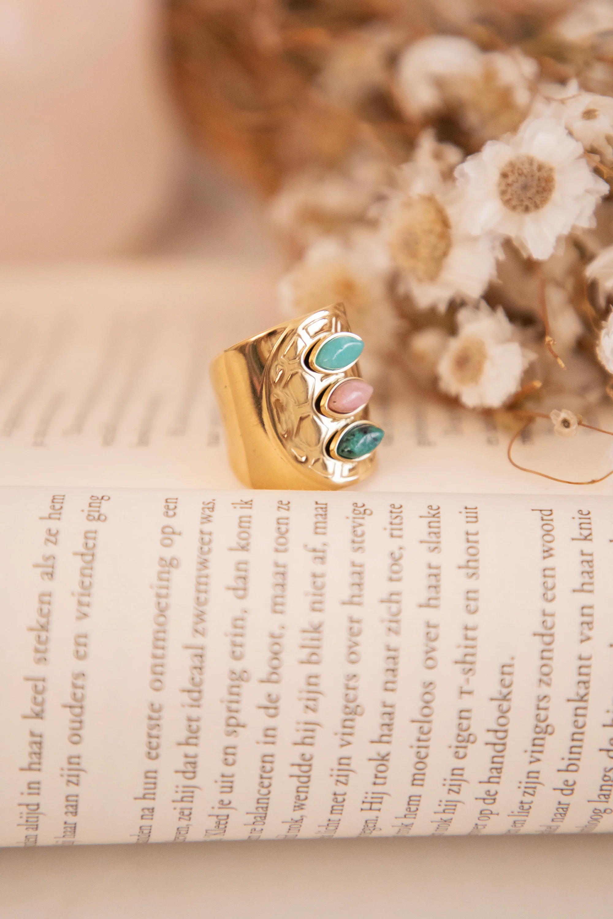 Sweet Stones Blue/Gold - Ring