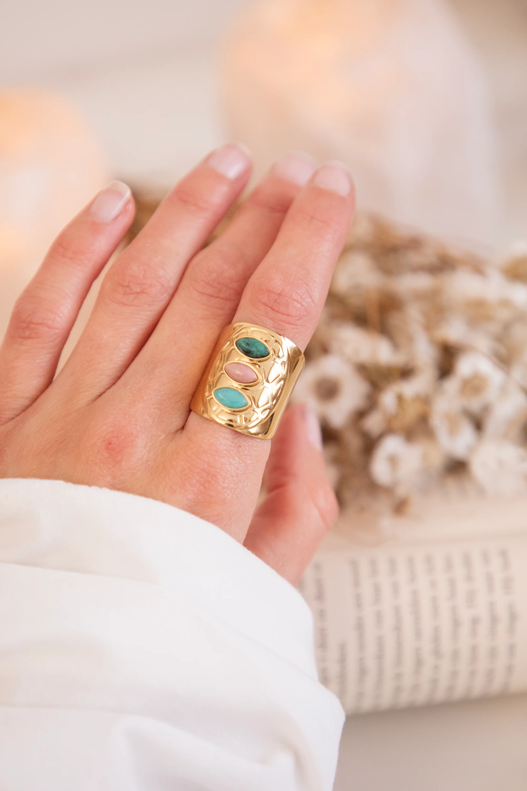Sweet Stones Blue/Gold - Ring - Image 2