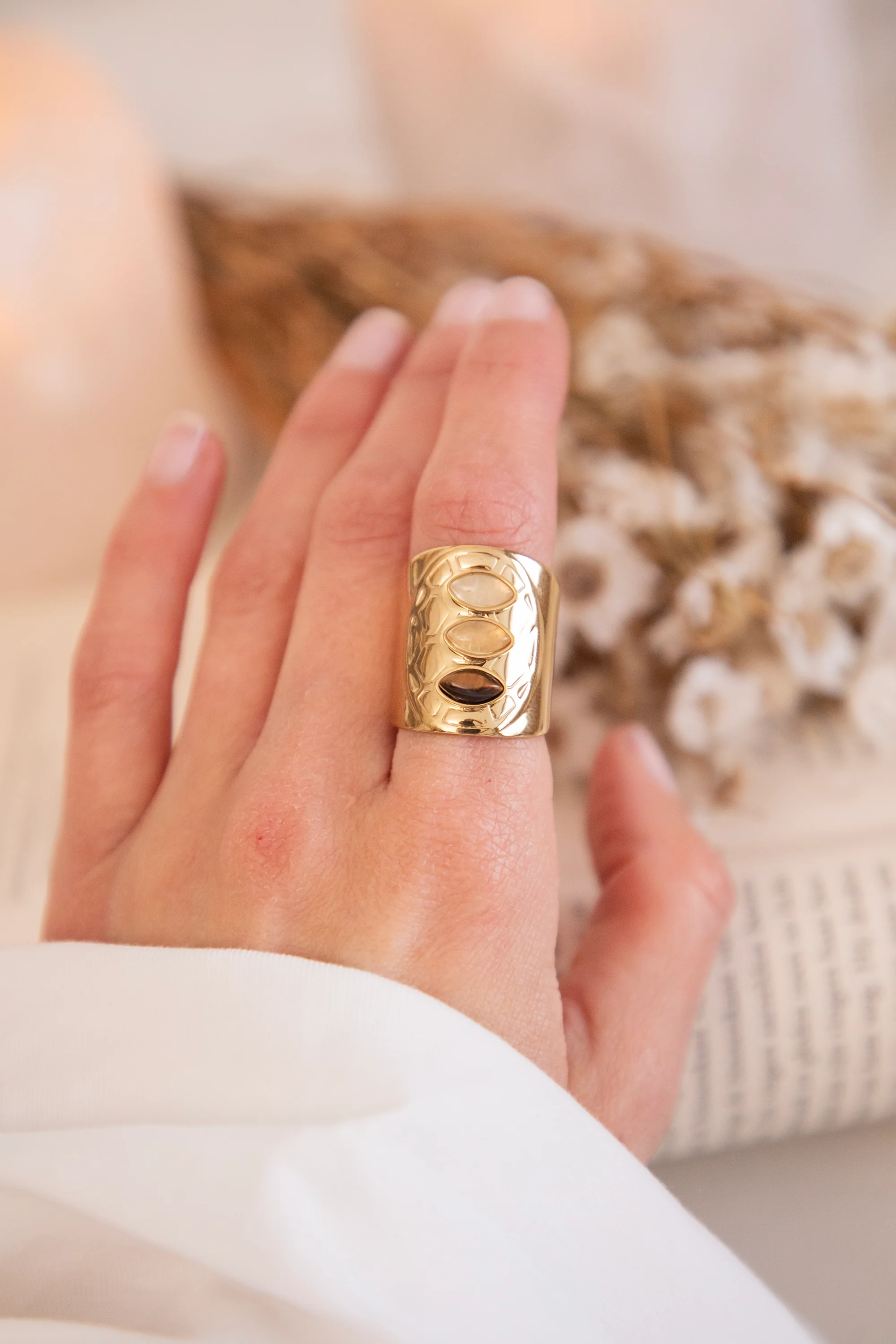 Sweet Stones Brown/Gold - Ring - Image 3