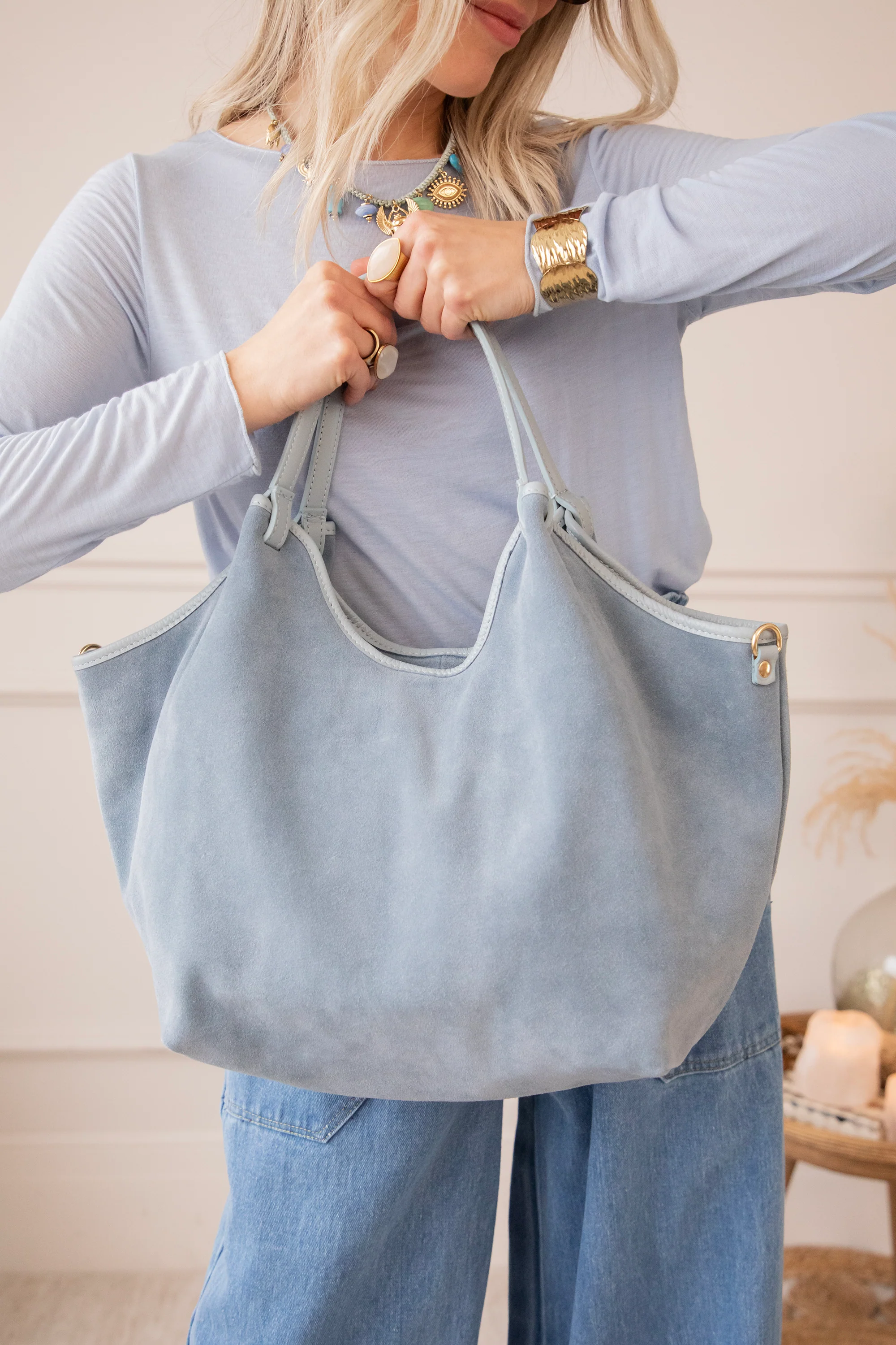 Syma Suede Blue - Handtas - Image 2