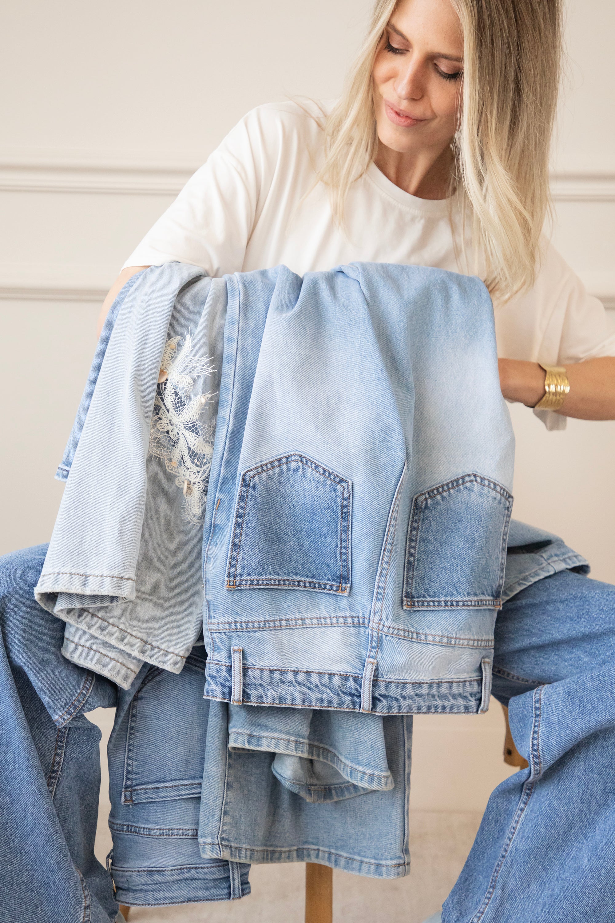 Taille With A Twist Cool Blue - Jeans - Image 14