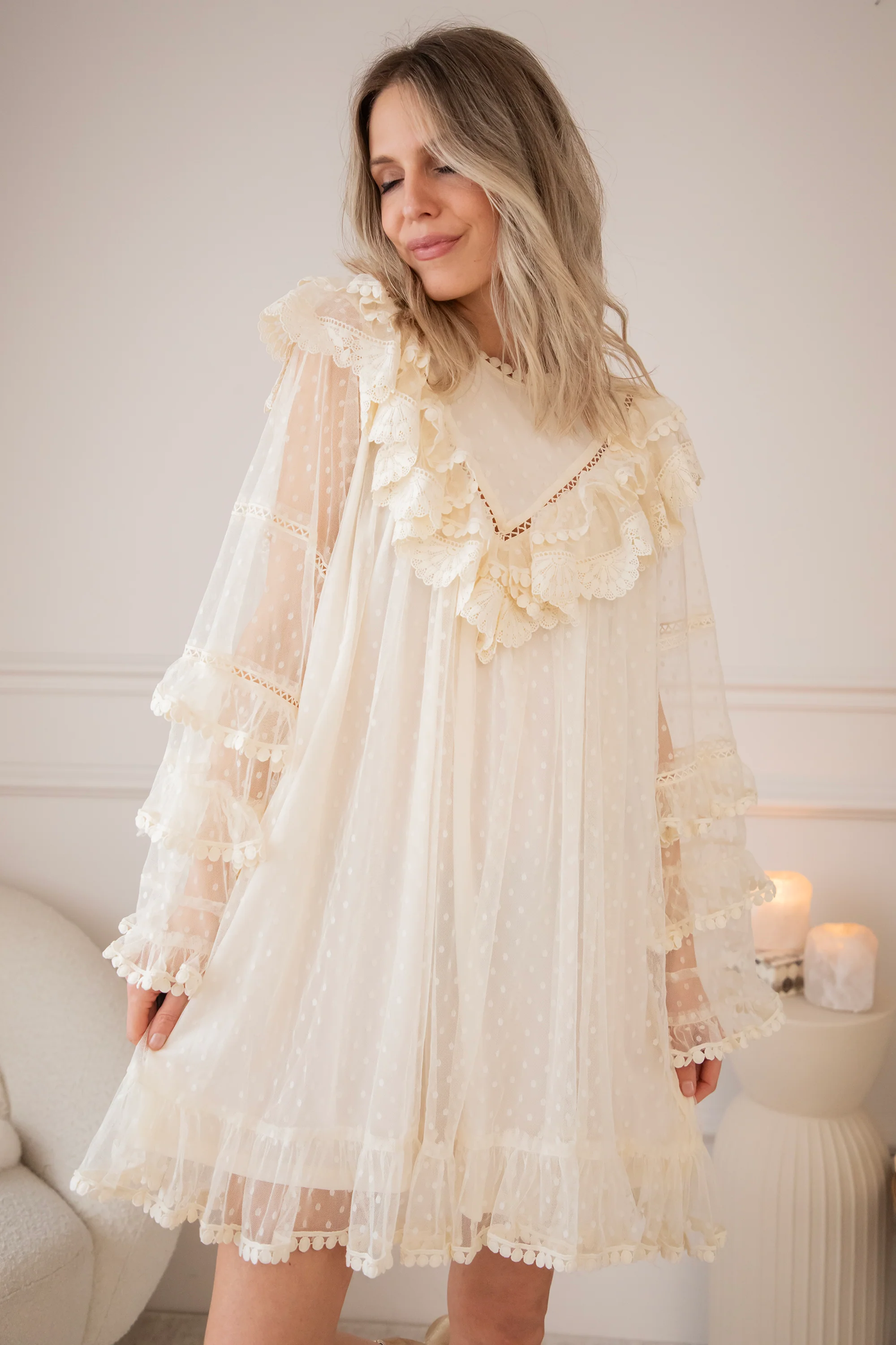 Tule Dreams Beige - Jurk - Image 10