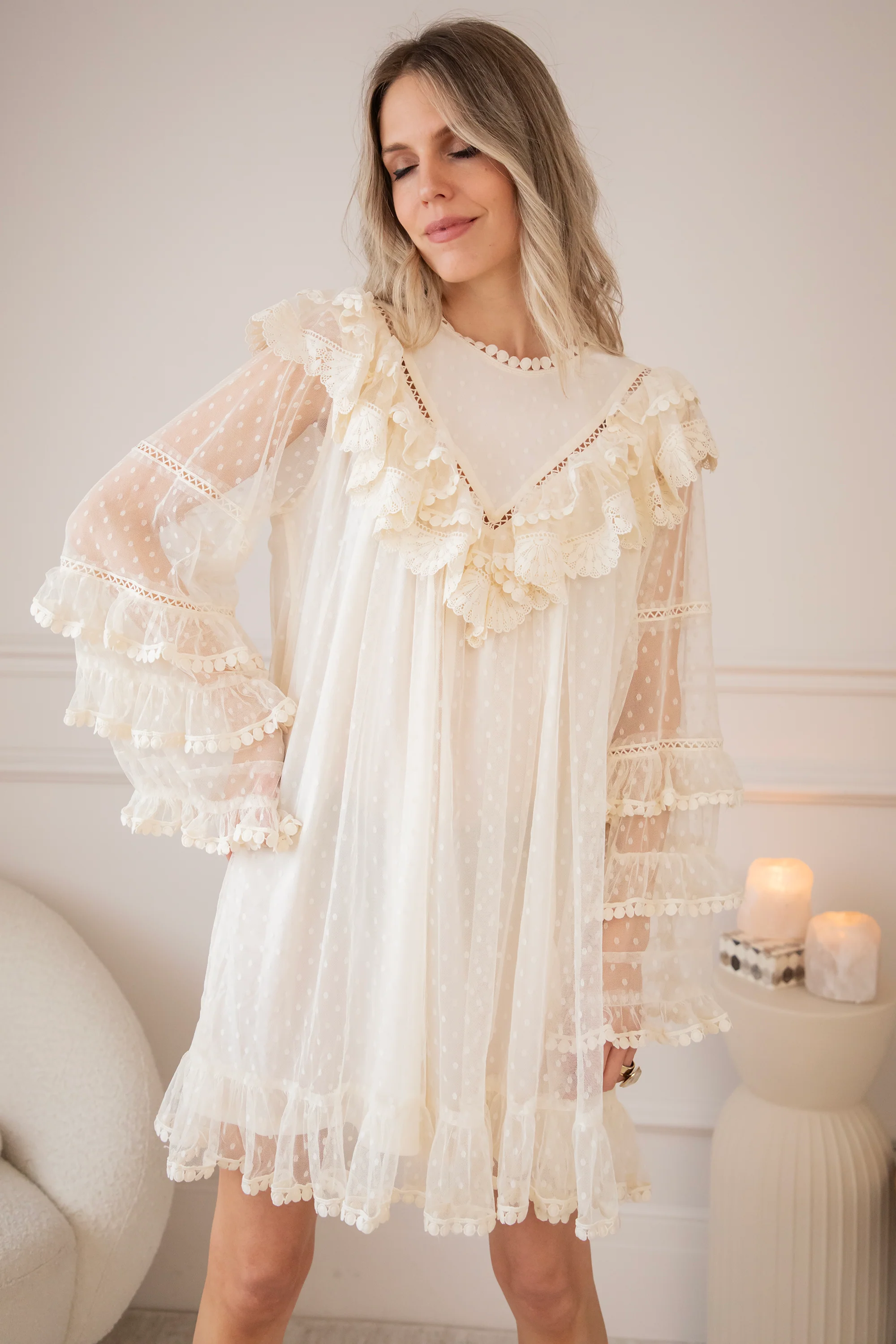 Tule Dreams Beige - Jurk - Image 5