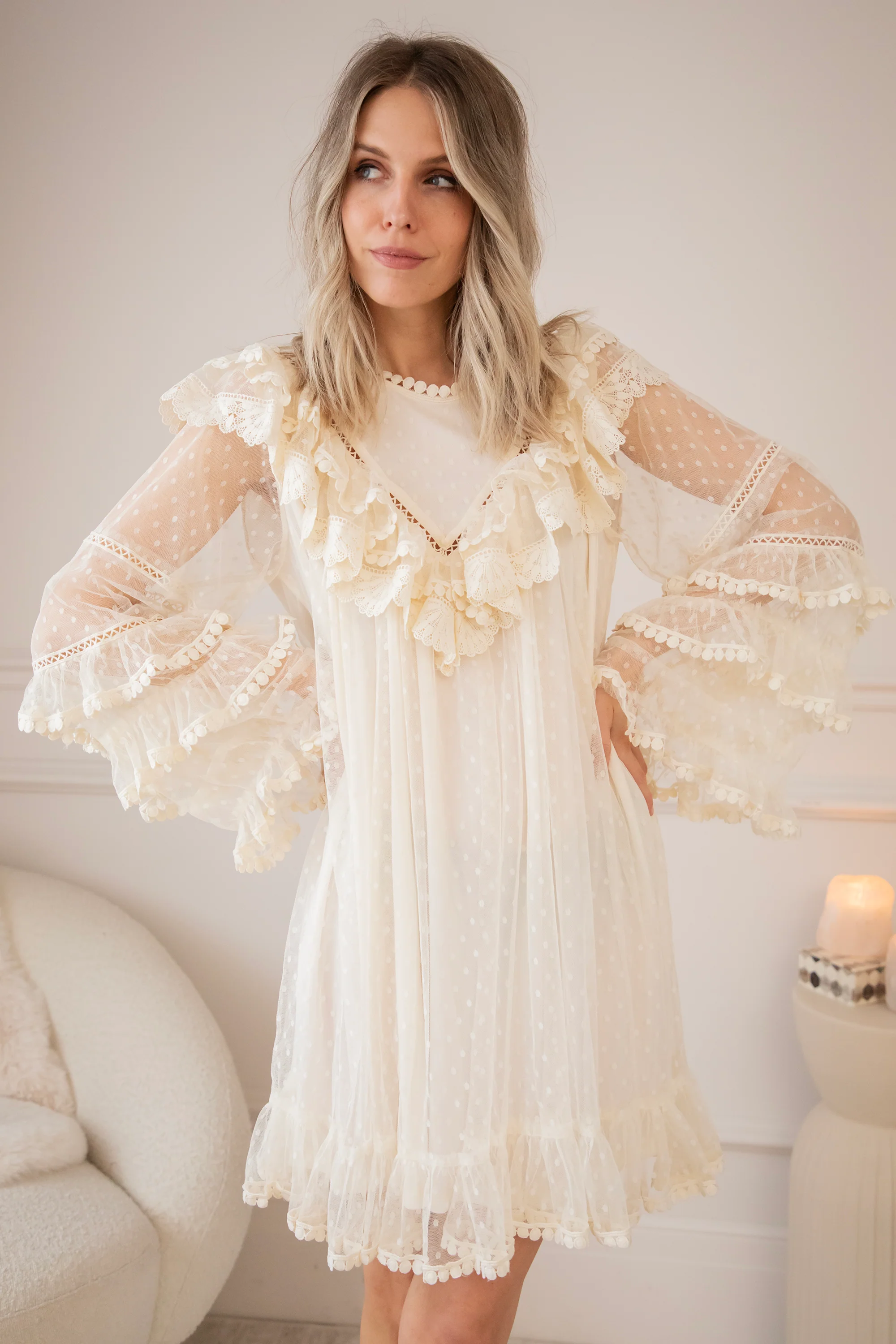 Tule Dreams Beige - Jurk - Image 7