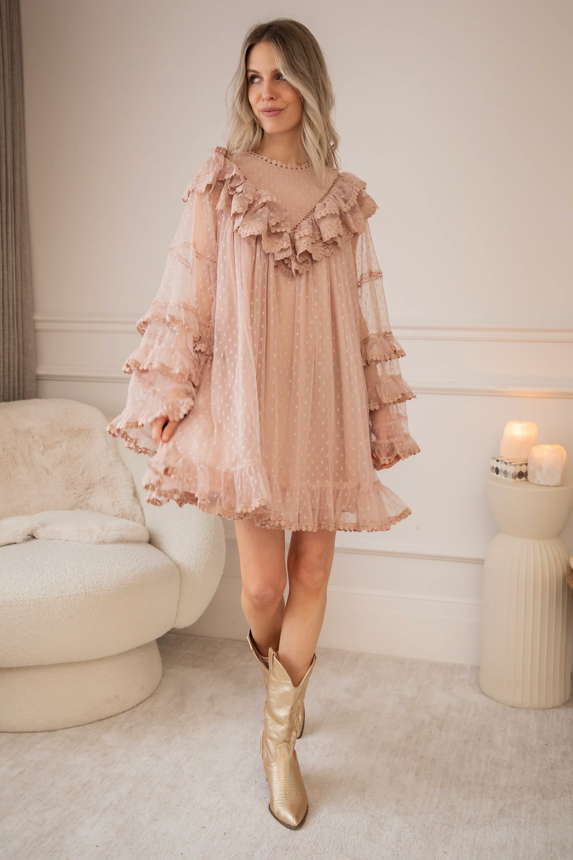 Tule Dreams Old Pink - Jurk