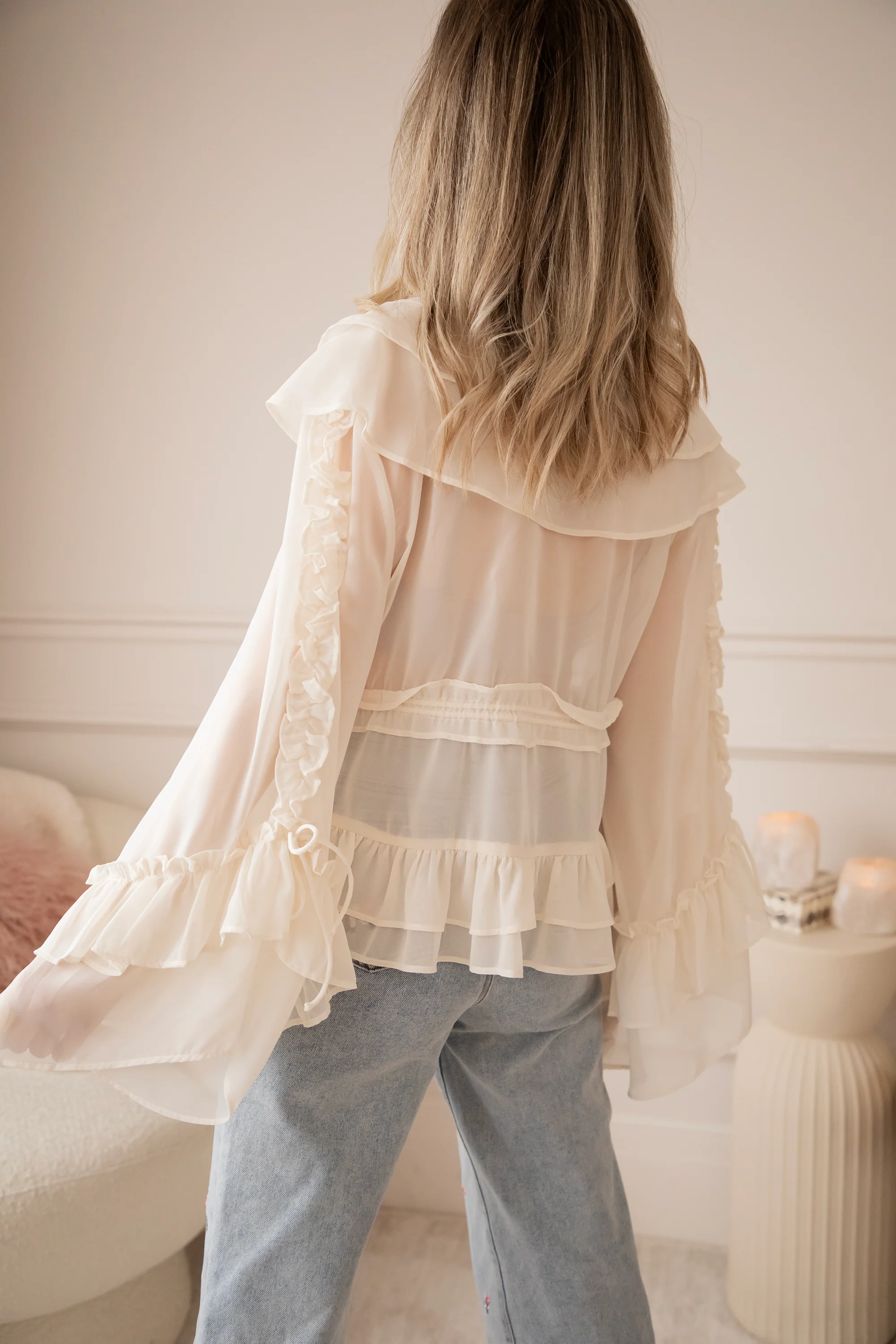 Volantina Beige - Blouse - Image 7