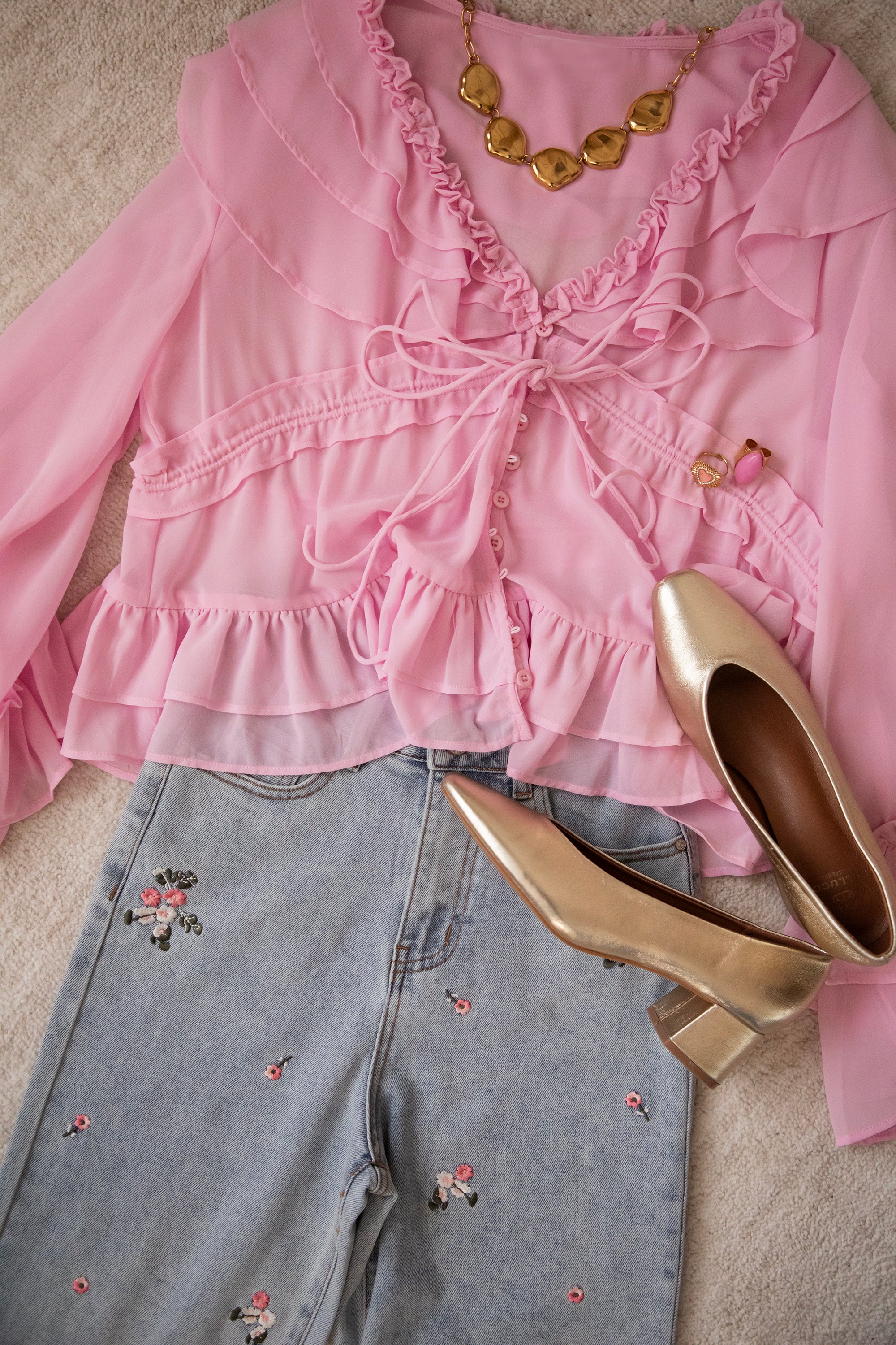 Volantina Pink - Blouse - Image 10
