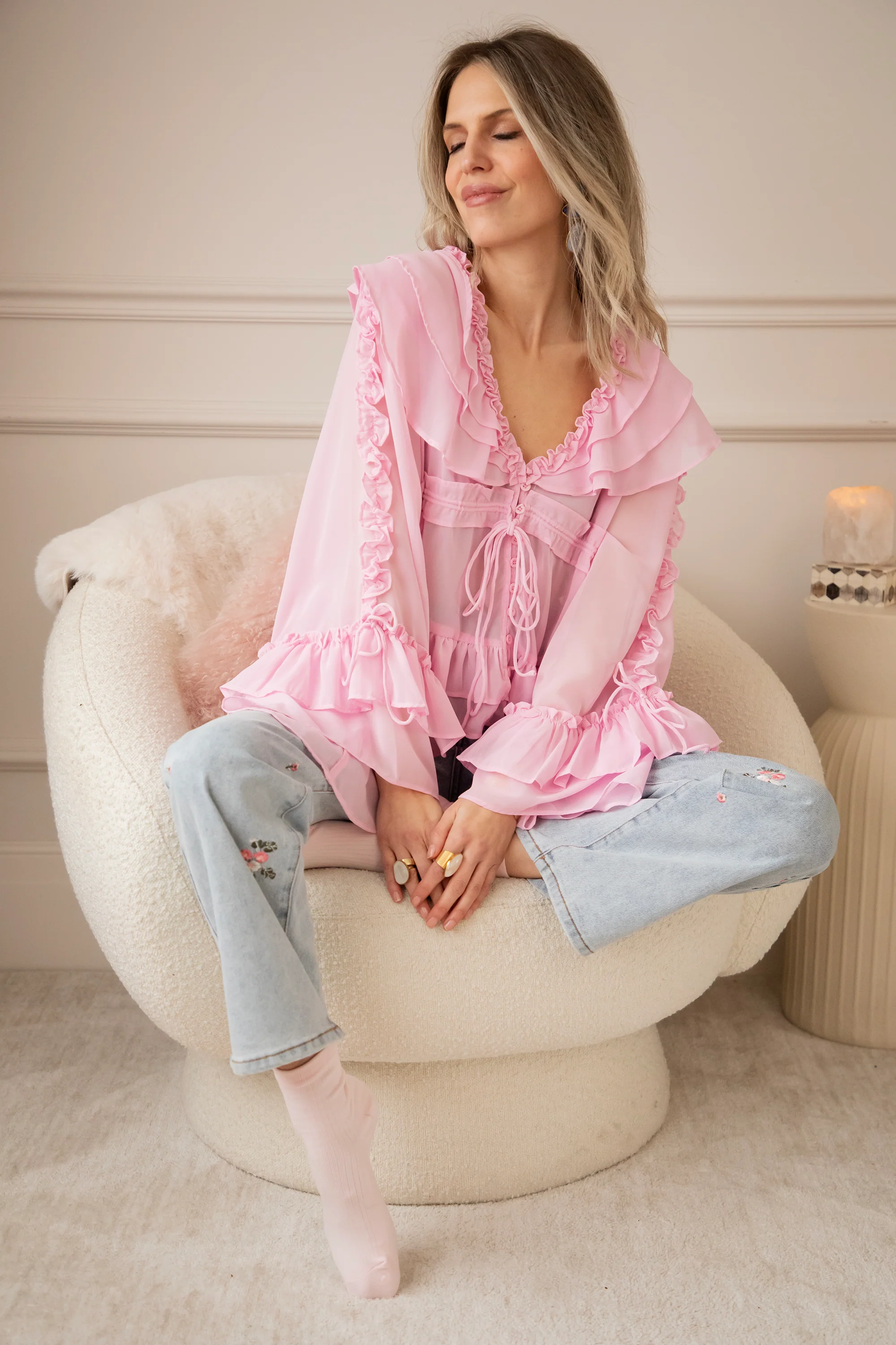 Volantina Pink - Blouse - Image 2