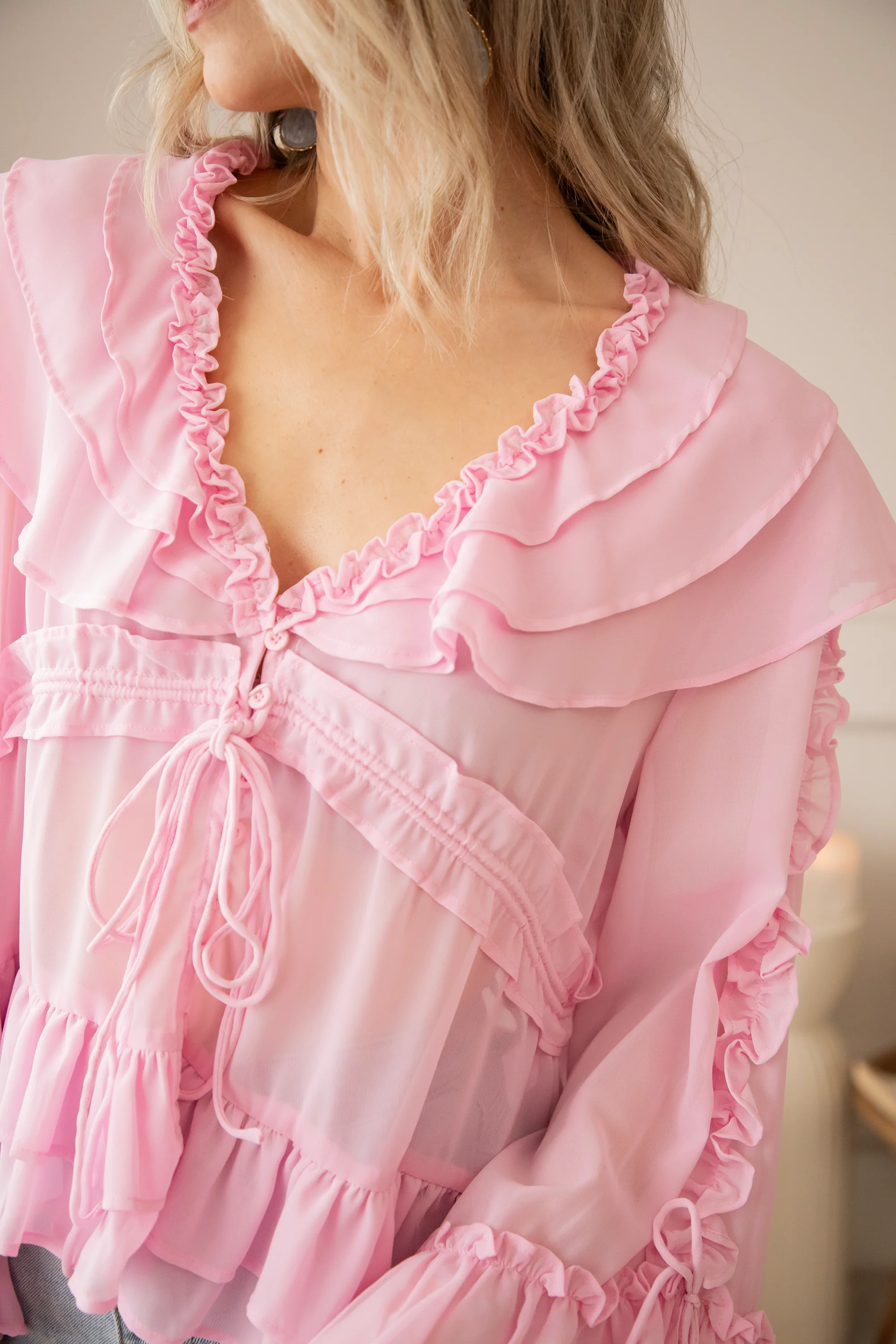 Volantina Pink - Blouse - Image 8