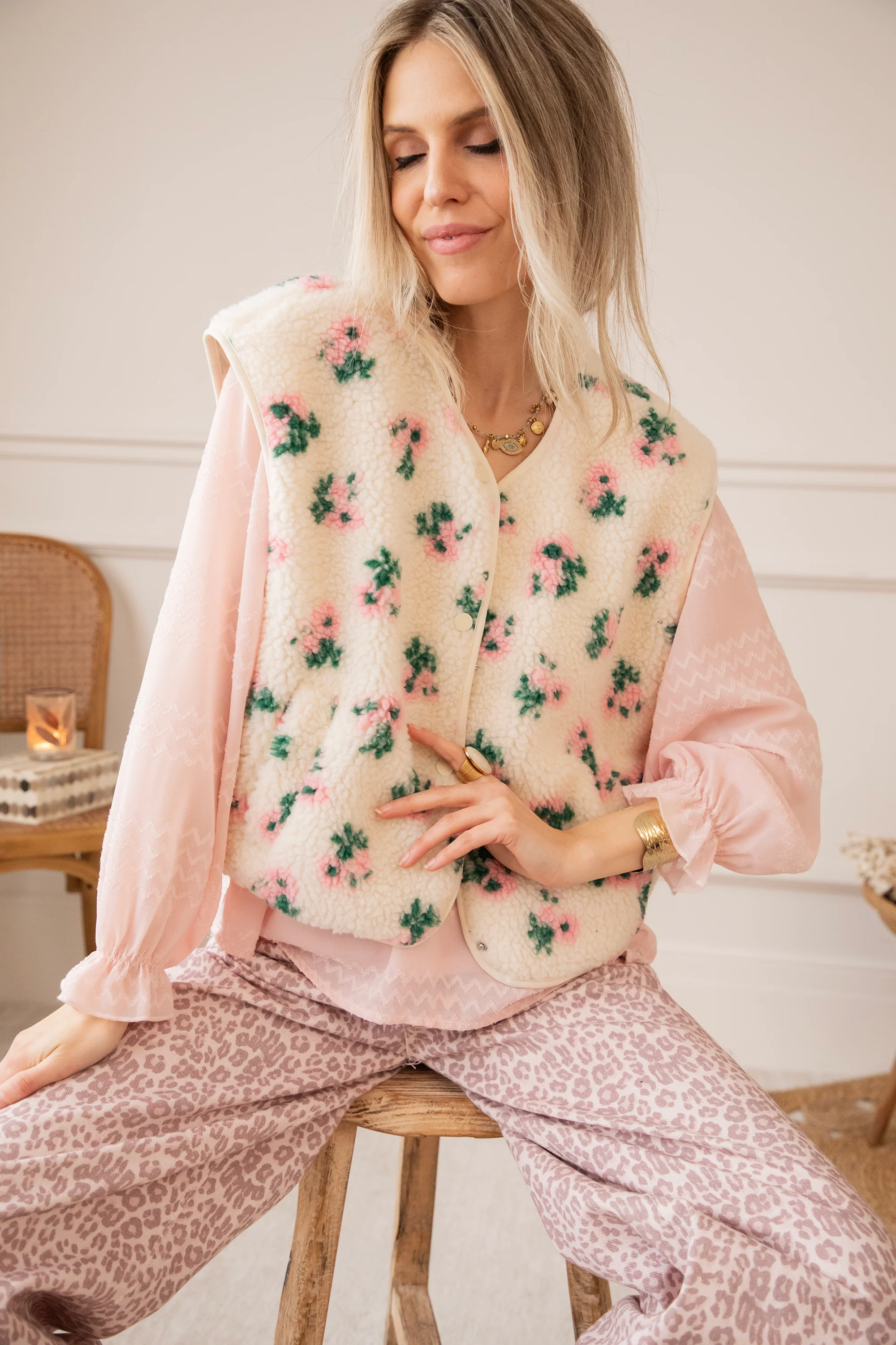 Whisper Waves Soft Pink - Blouse - Image 8