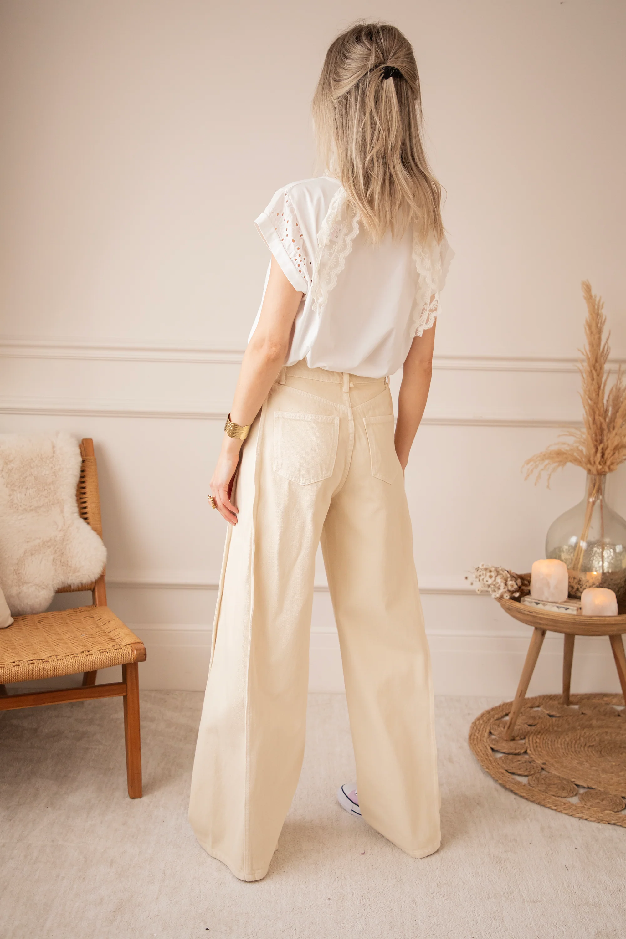 Wide Stitch Beige - Jeans - Image 3