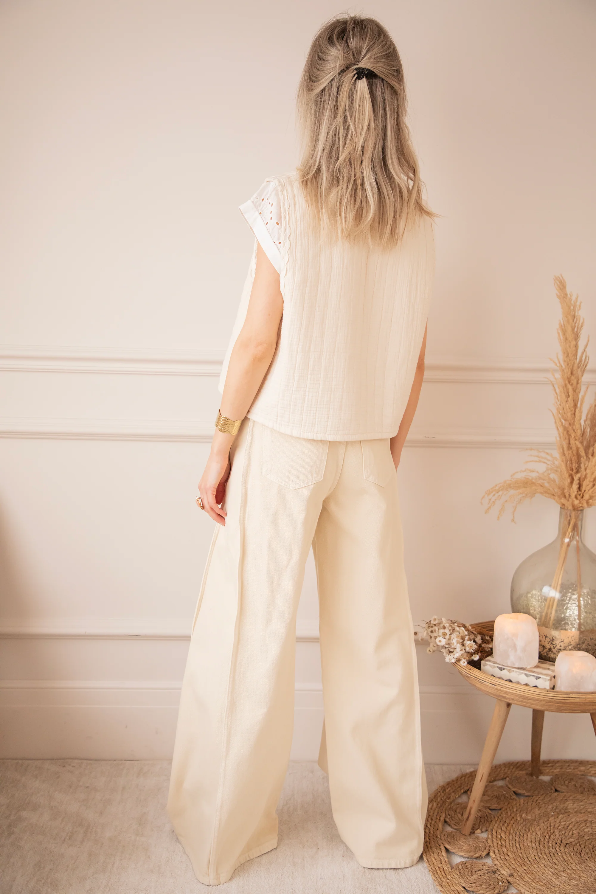 Wide Stitch Beige - Jeans - Image 8