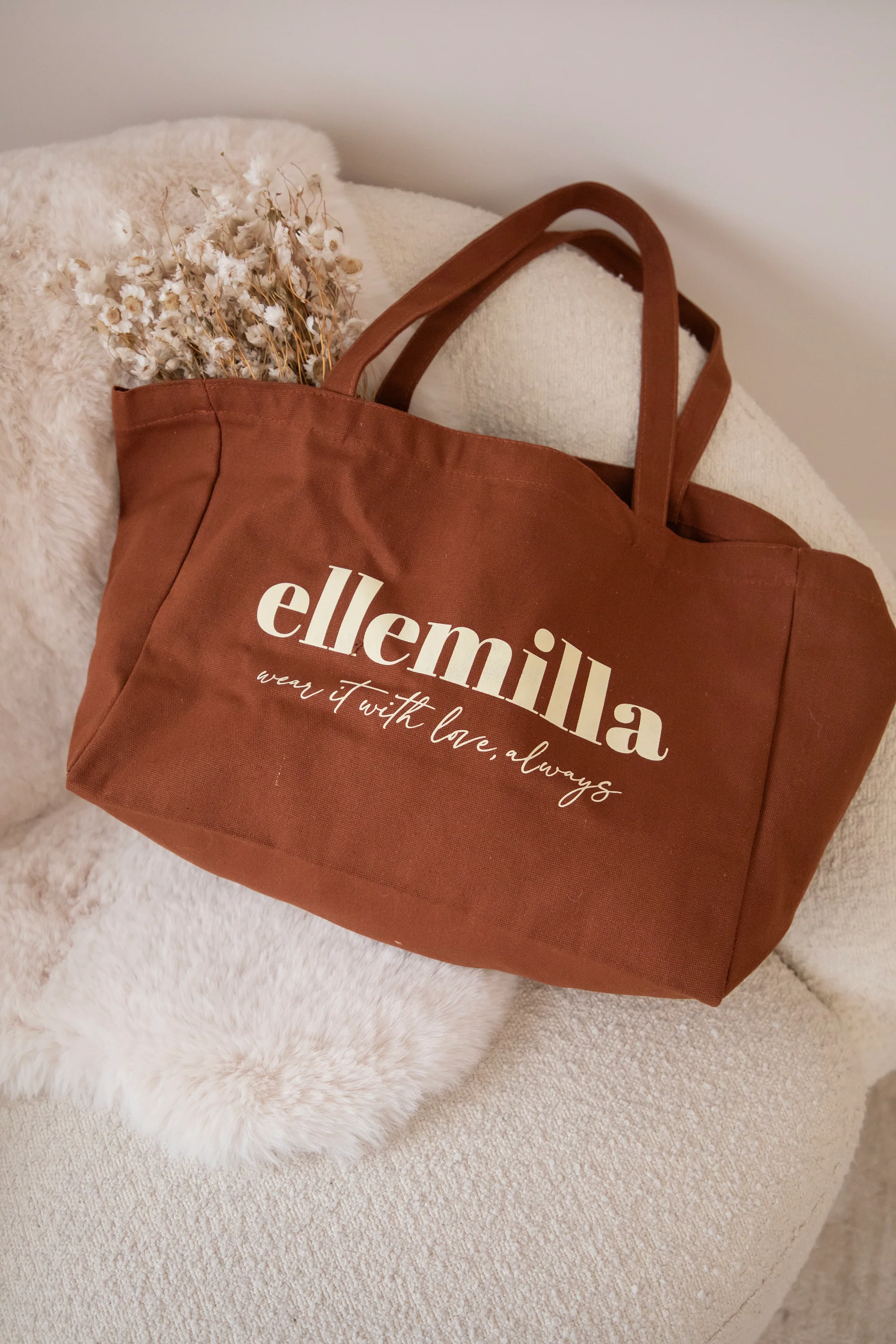 With Love, Always Brown - Canvas Tas - Image 3